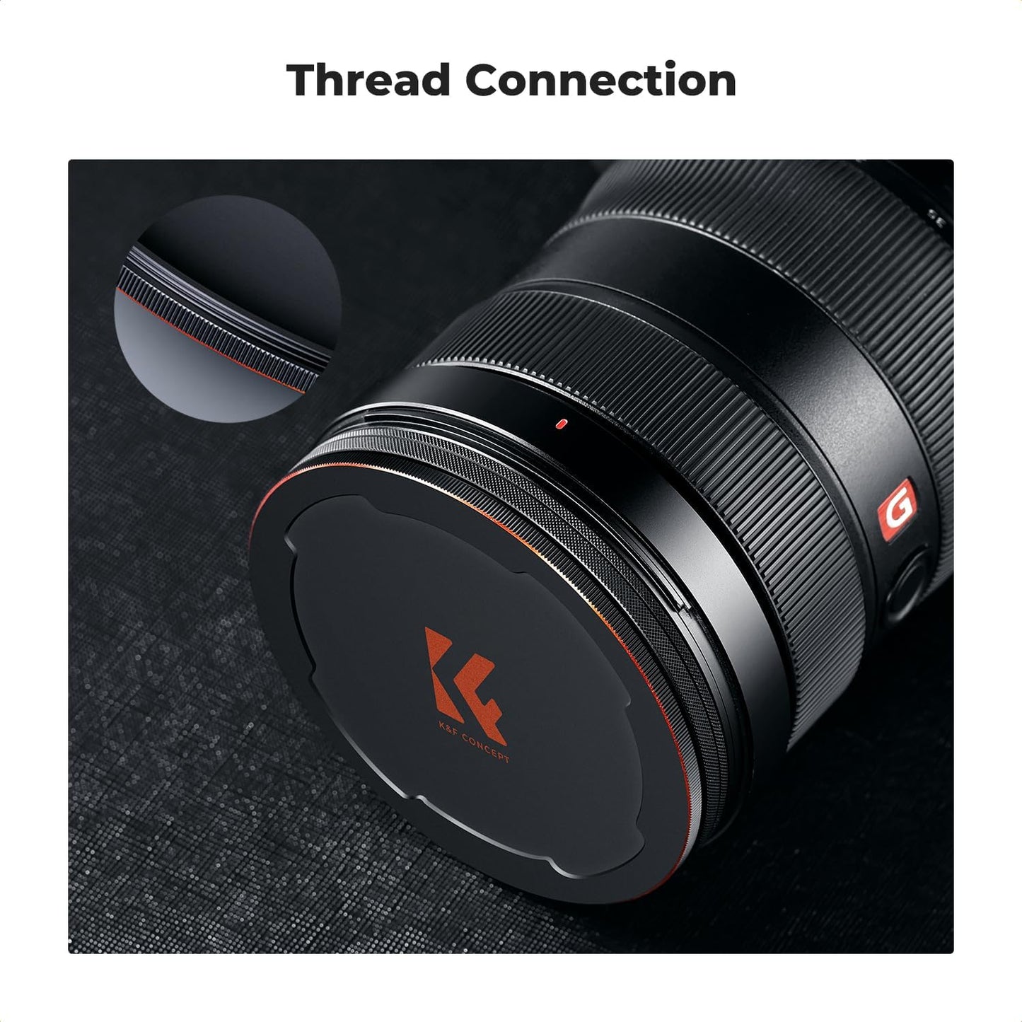 K&F CONCEPT 67mm 2-in-1 Thread & Magnetic Lens Filter Cap Only Compatible with K&F Magnetic Swap System