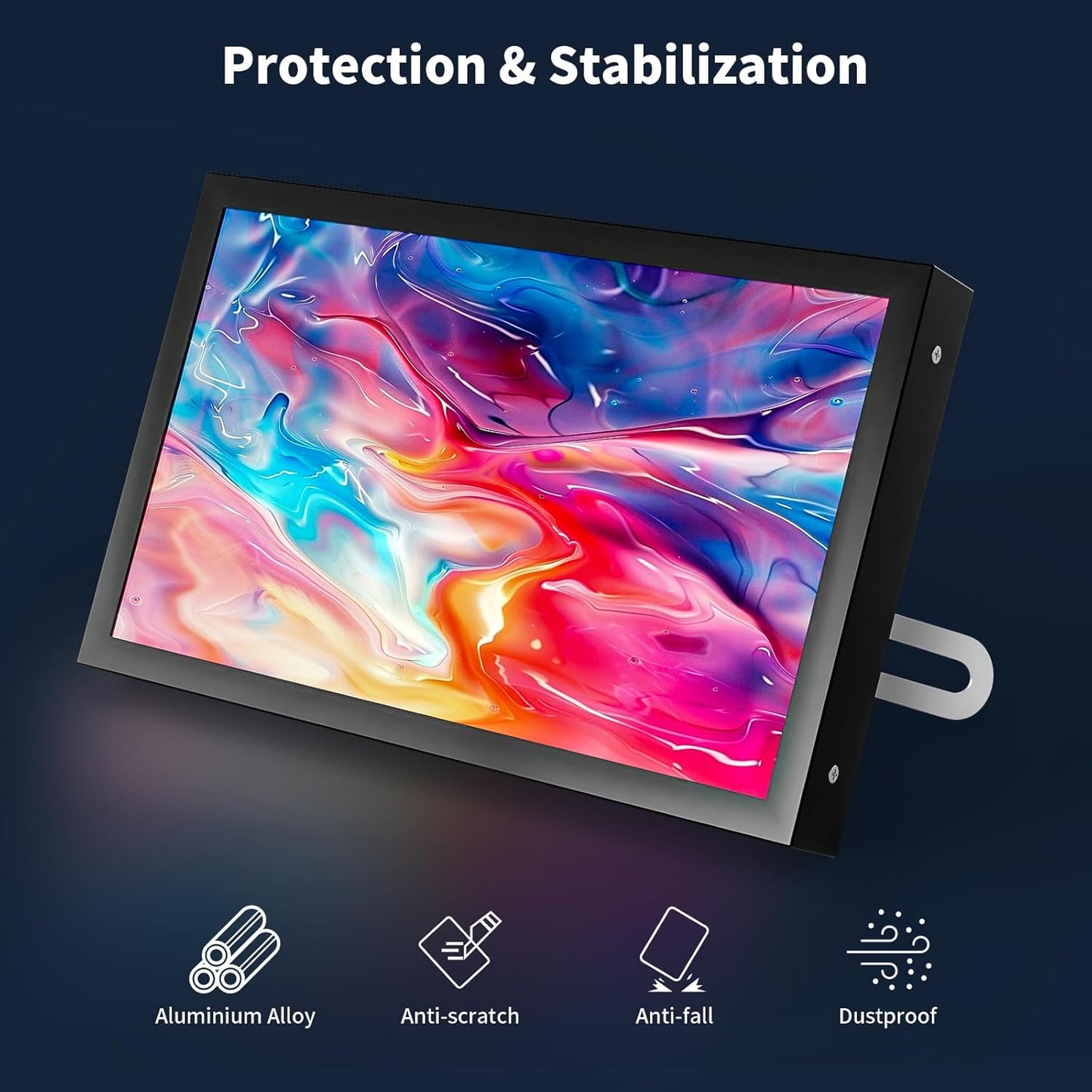 CUQI 7 Inch 1024600 Small Monitor, IPS Mini Monitor with Built-in Speakers/HDMI/VGA/AV Input for Raspberry Pi, PC, TV