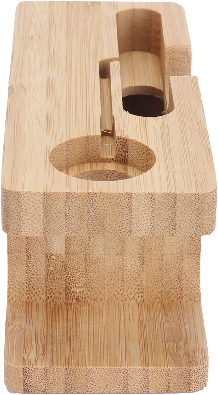 Beufee Wood Charging Docking Station, Bedside Organiser Key Wallet Watch Stand Nightstand Organizer Holder for Living