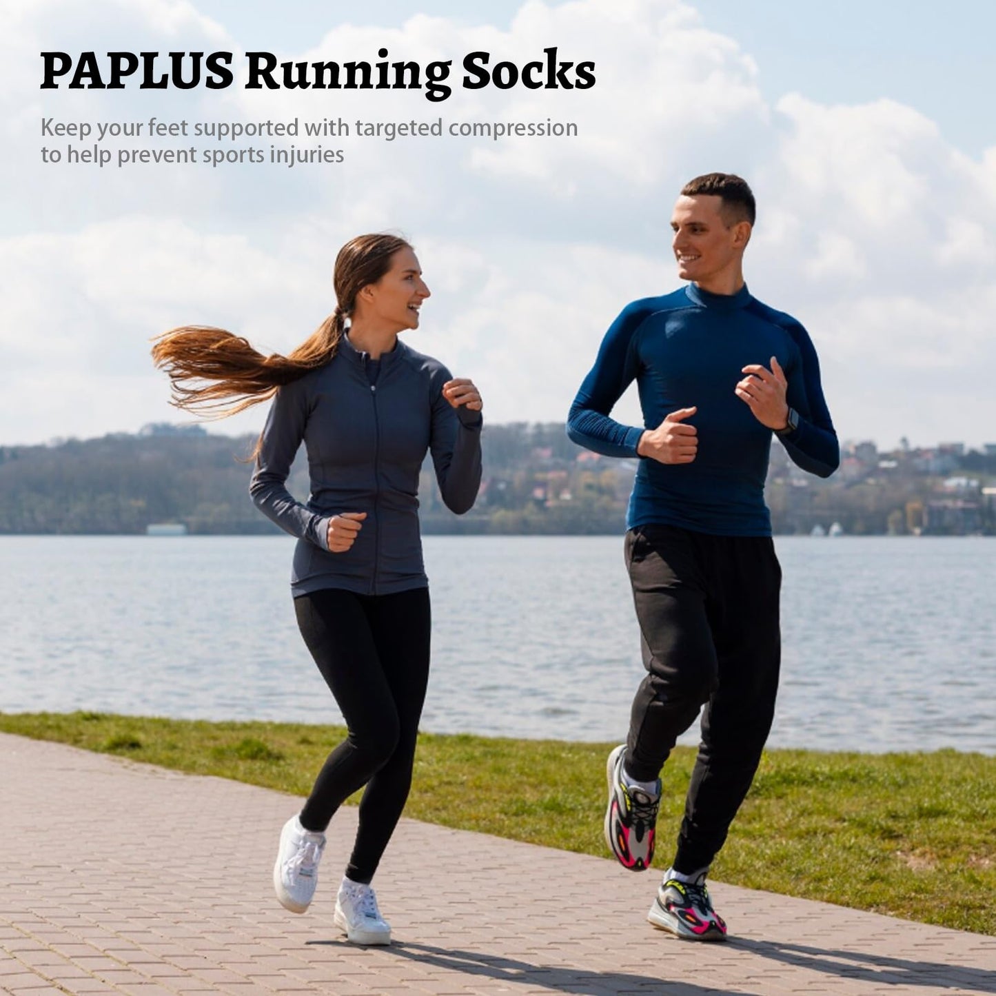 Compression Ankle Socks (6 Pairs) for Men & Women, Running Socks With Arch Support