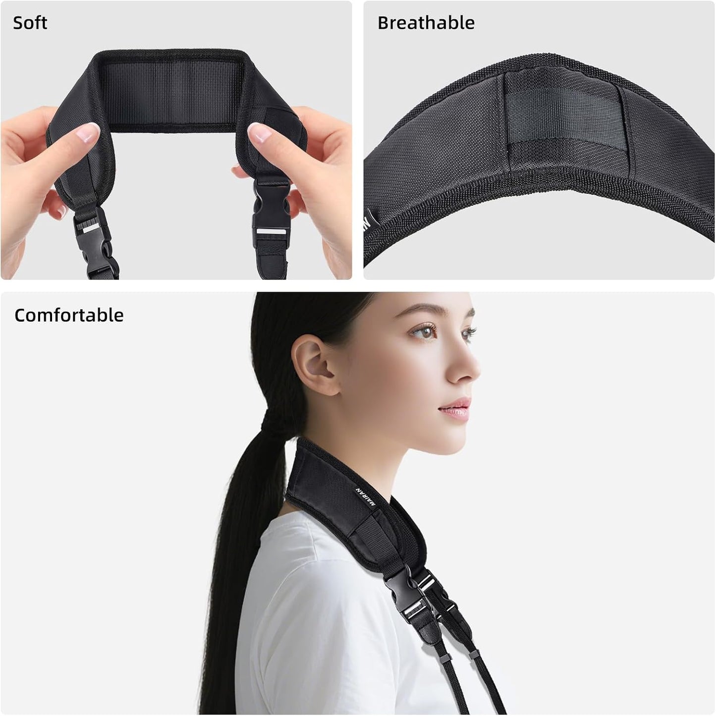 MAIRAN A6xxx/Mirrorless, Camera Neck Strap Adjustable Shoulder Belt Professional Soft padded for Photographers