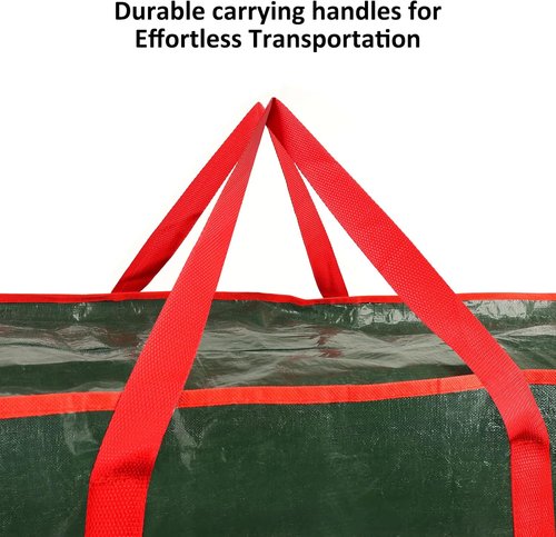 FUCDTEFC Christmas Tree Storage Bag - 7.5 Ft Heavy Duty Waterproof Container with Reinforced Handles & Dual Zippers (Green)