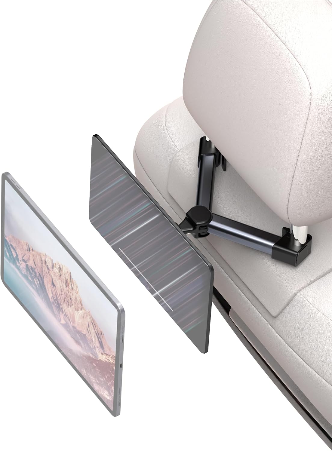 QJYKIONE 12.9 13 M2/M3, 12.9 (3rd/4th/5th/6th Magnetic Car Headrest Tablet Holder for iPad Pro & iPad Air Road Trip