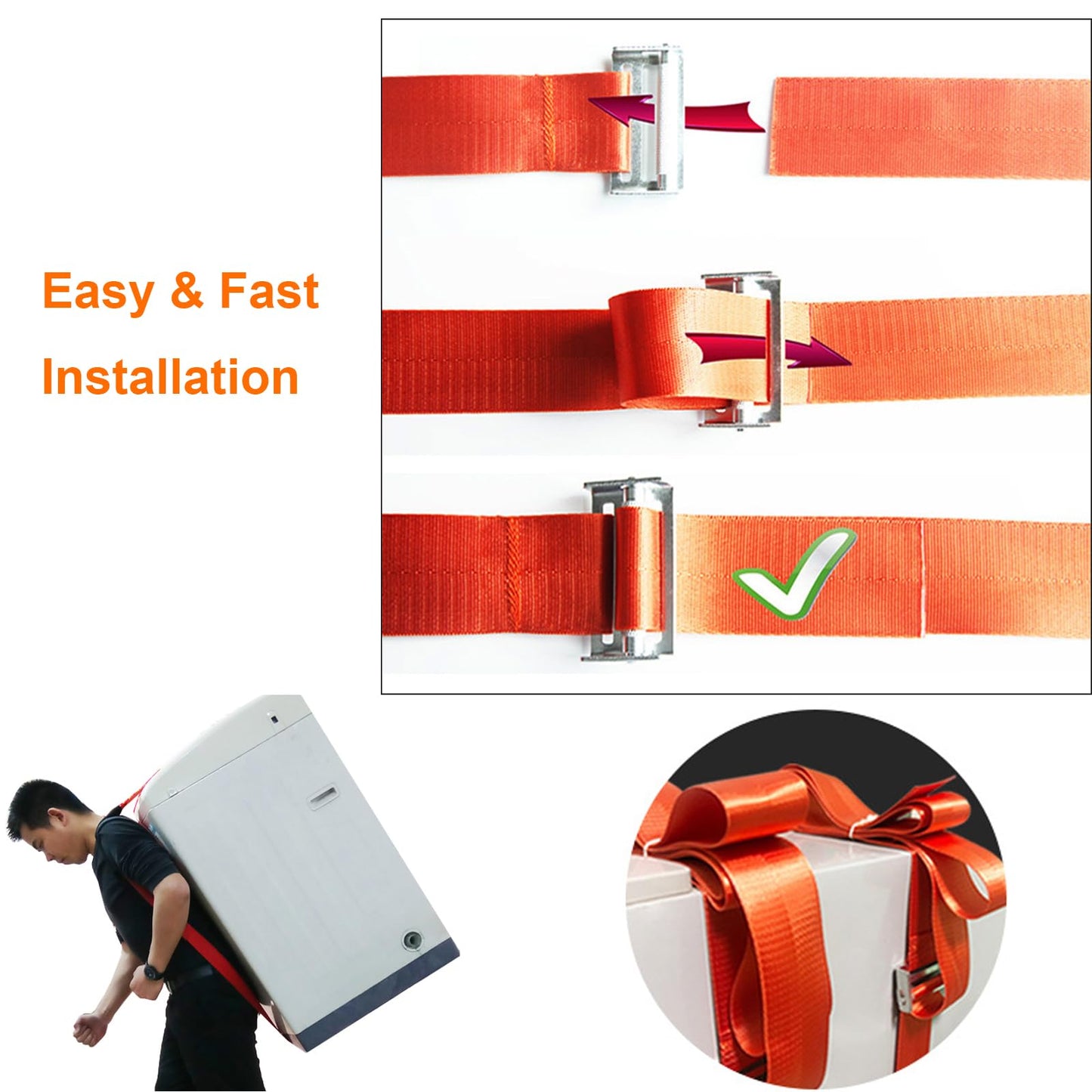 Furniture Shoulder Straps,One-Person Shoulder Lifting and Moving Strap with Adjustable Handle Straps for Harness Moving Furniture & Appliances Heavy Objects