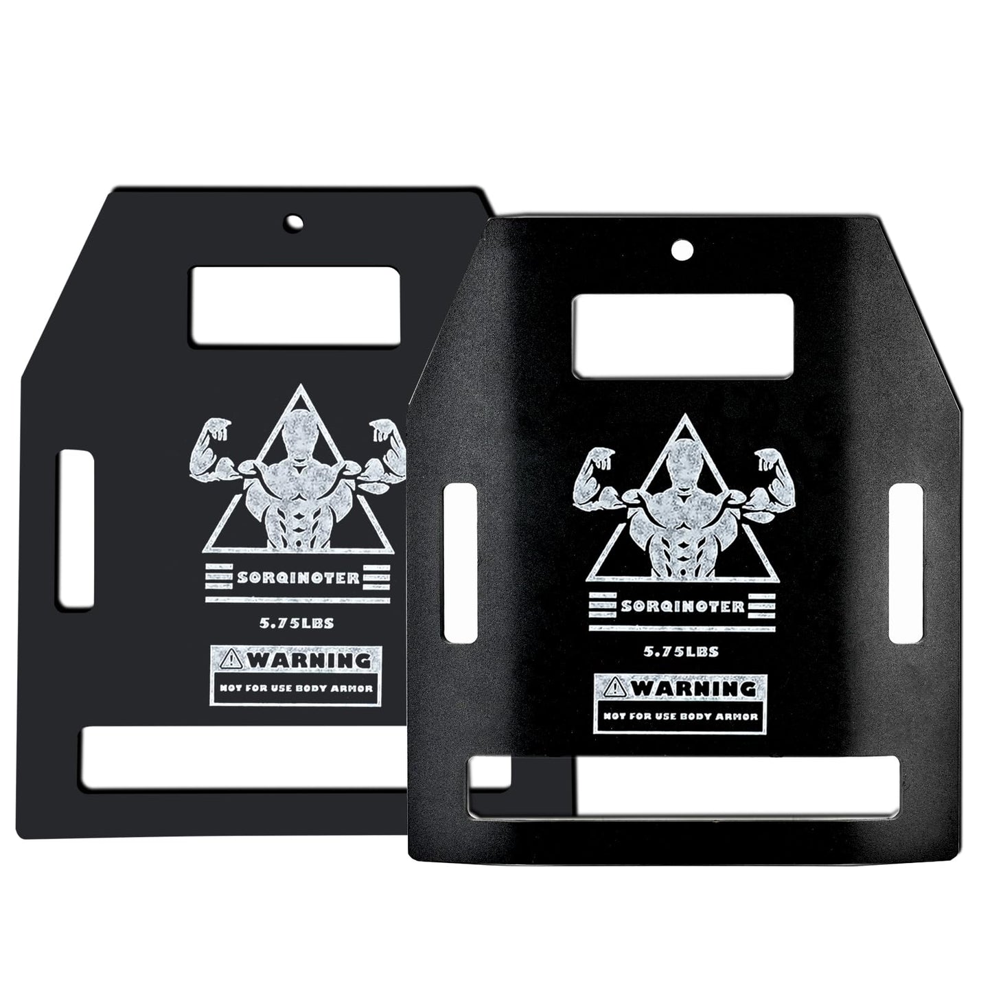 Universal Weight Vest Plates - 8.75lb & 5.75lb Curved/Flat Pair Set, Compatible with Most Vests for Strength, Cardio & Home Gym Training