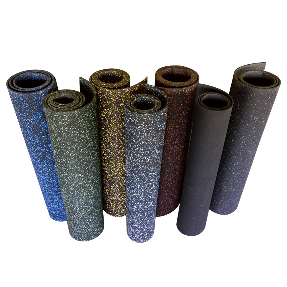 Rubber-Cal Elephant Bark Flooring, Blue Dot, 3/8-Inch x 4 x 10-Feet