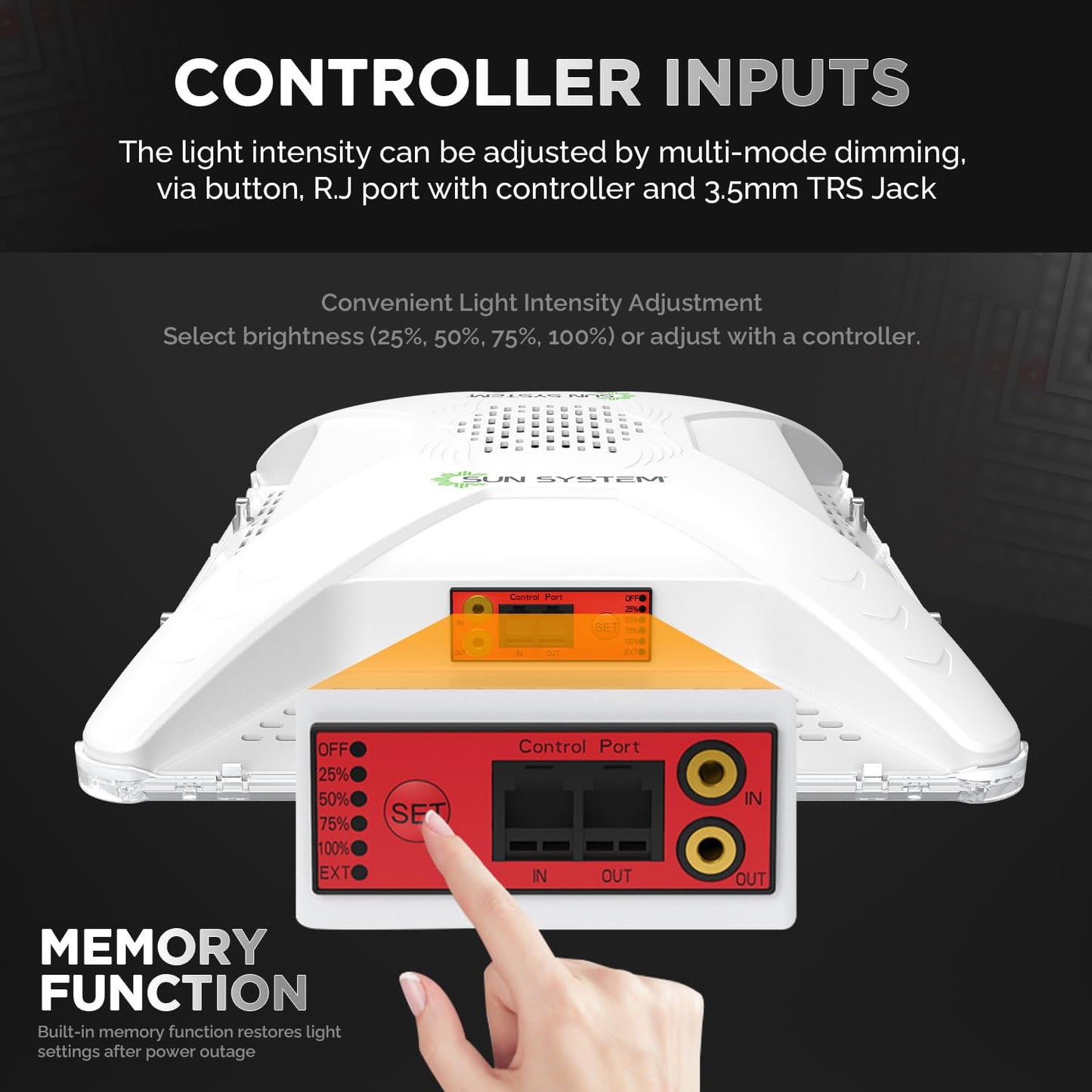 Sun System P4000 HelioGrow LED Grow Light for Indoor Plants - 400 Watt, High Efficiency Full Spectrum Dimmable Diodes, Daisy Chain up to 512 Units, 2 Year Warranty, Mounting Hardware Included
