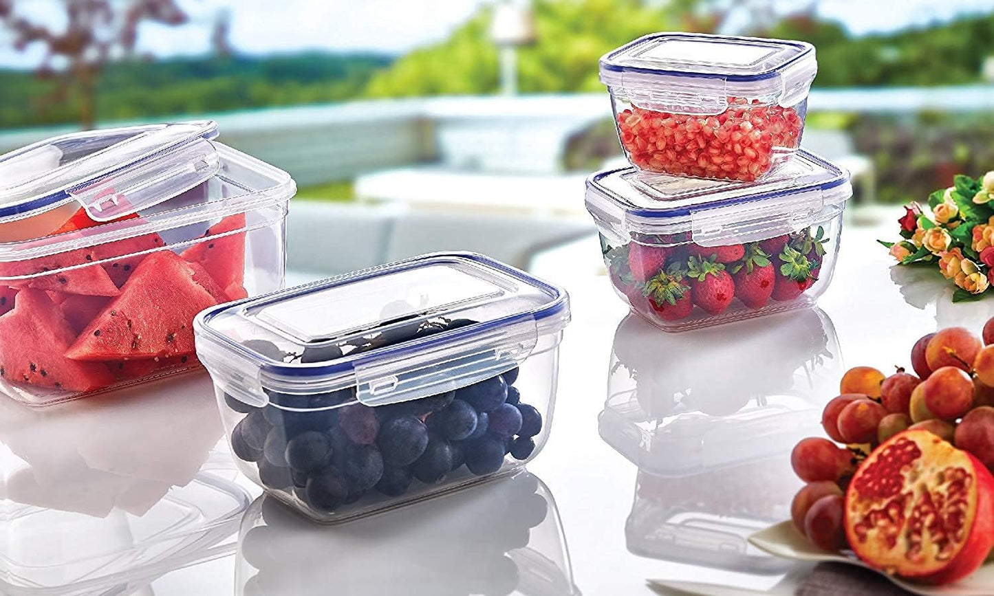 Superio Airtight Food Storage Containers - Leak Proof Meal Prep Set of 3 | BPA-Free, Microwave & Freezer Safe
