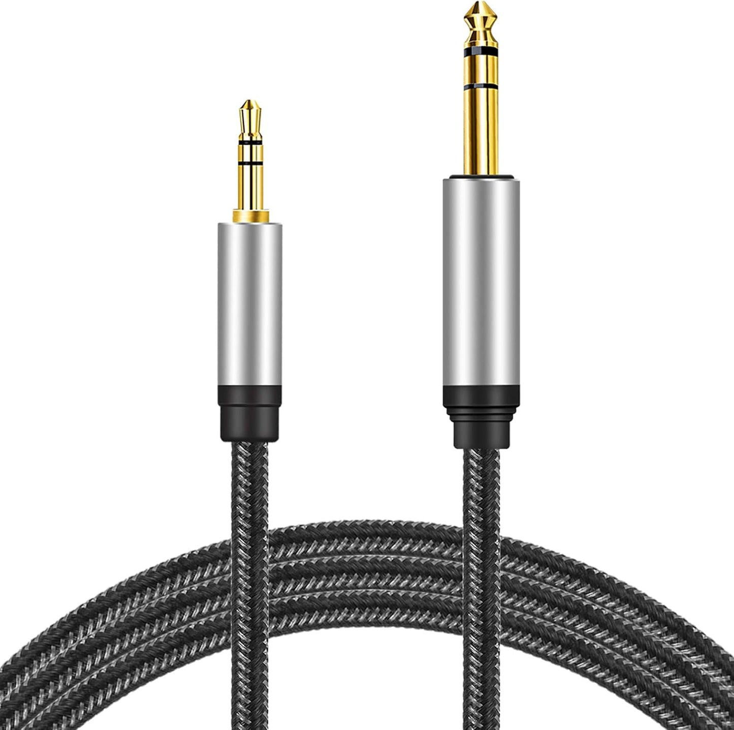 Jelly Tang 3.5 mm 6.35 mm 20Ft, 3.5mm 1/8" 6.35mm 1/4" Cellphone,Amplifiers(20Ft/6M) to Audio Cable Gold-Plated