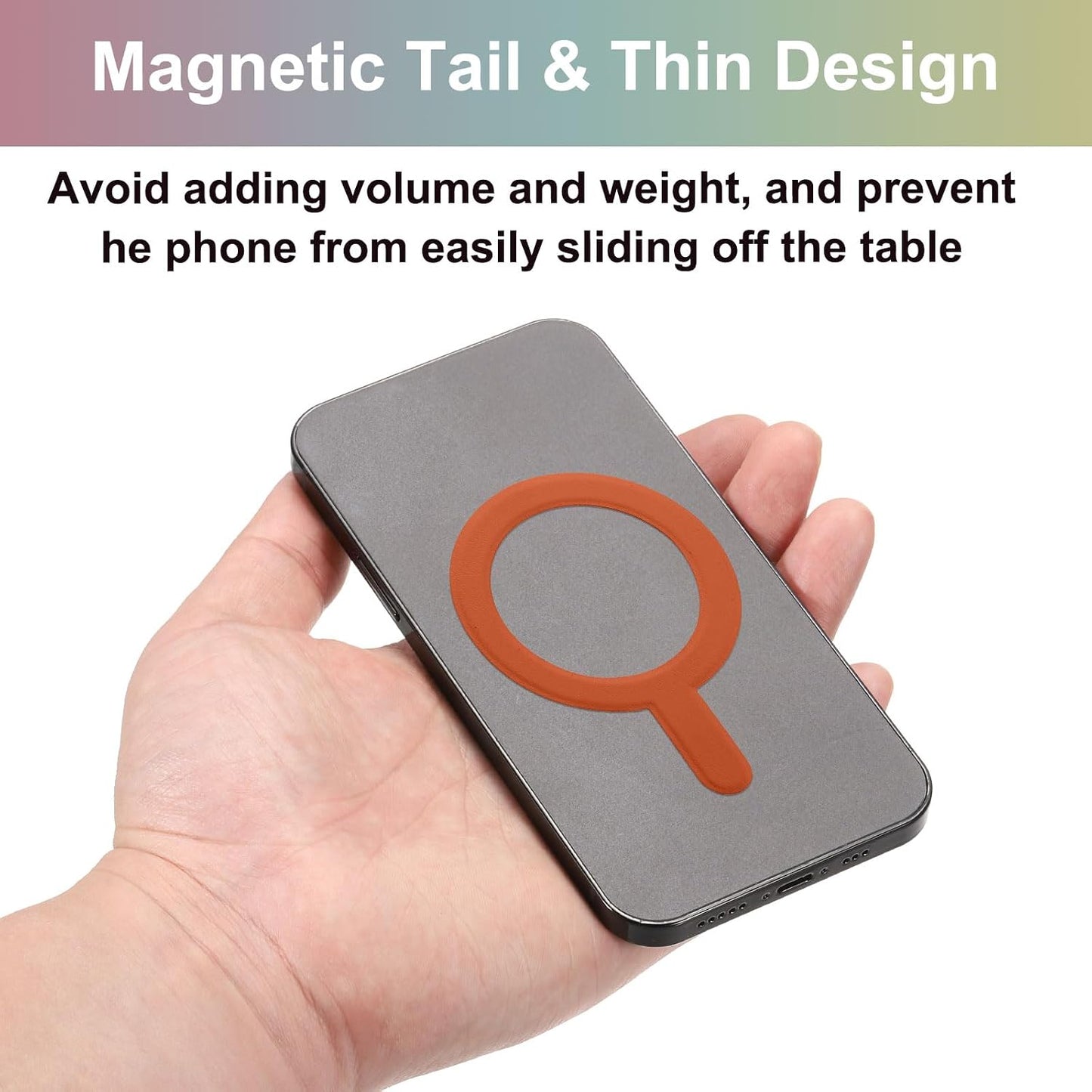 2Pcs uxcell Magnetic Adapter Ring, Magnetic Sticker Ring Leather Universal Magnet Wireless Charging Conversion Kit