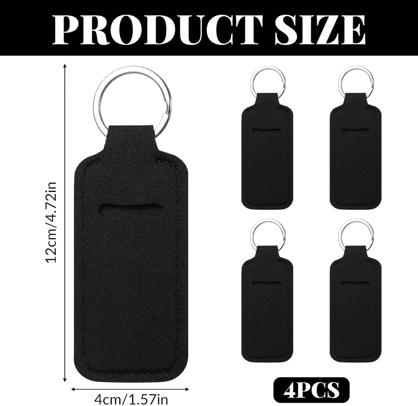 Xosjska 4PCS Anti Lost Thumb Flash Drive Holder with Keychain, USB Flash Drive Case, Small Portable Leather USB Storage