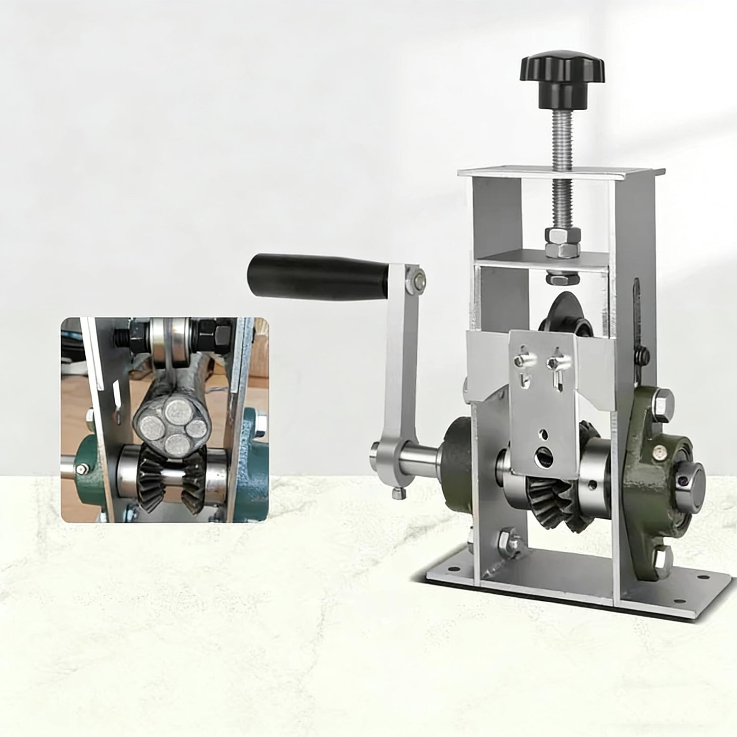 Manual Wire Stripping Machine – Adjustable Blade for Cable Stripping 0.08”–3.14” OD, Hand Crack Wire Stripper for Scrap Copper Recycling, Solid & Stranded Wire