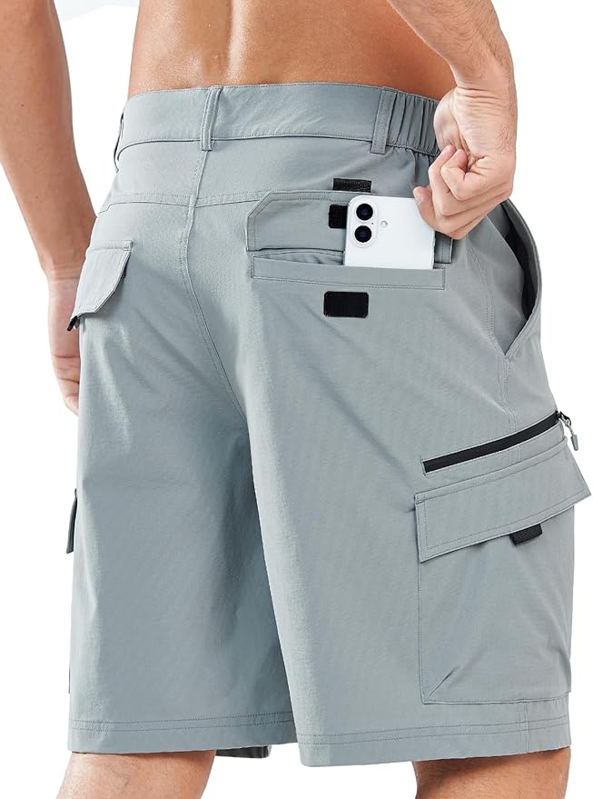 NORTHYARD Men's Cargo Hiking Shorts 9" Lightweight Outdoor Tactical Work Camping Sport Golf Casual Travel Fishing Multipocket