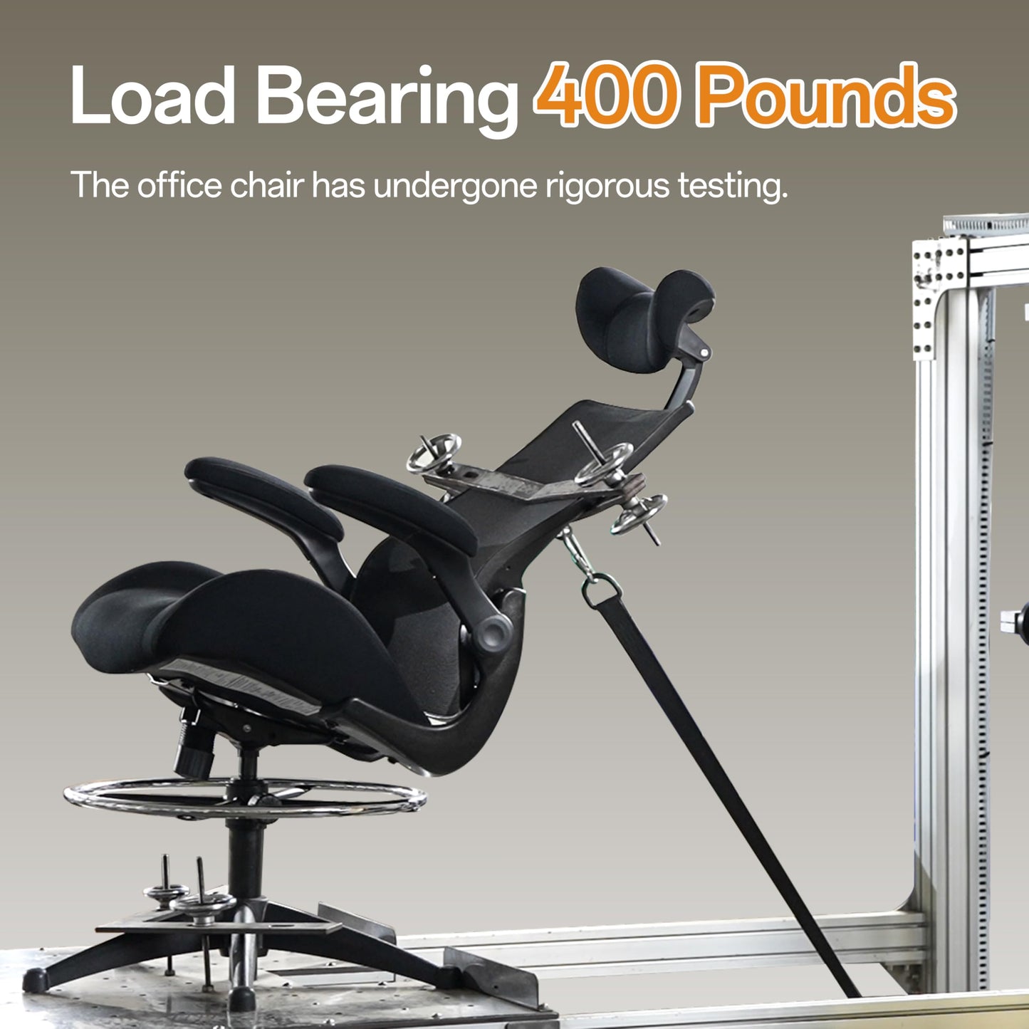BOLISS Drafting Tall Office Chair 400lbs High Back Wide Standing Desk Chair Comfortable with Flip up Armrests Lumbar Support Adjustable Big Footrest Ring(Black)
