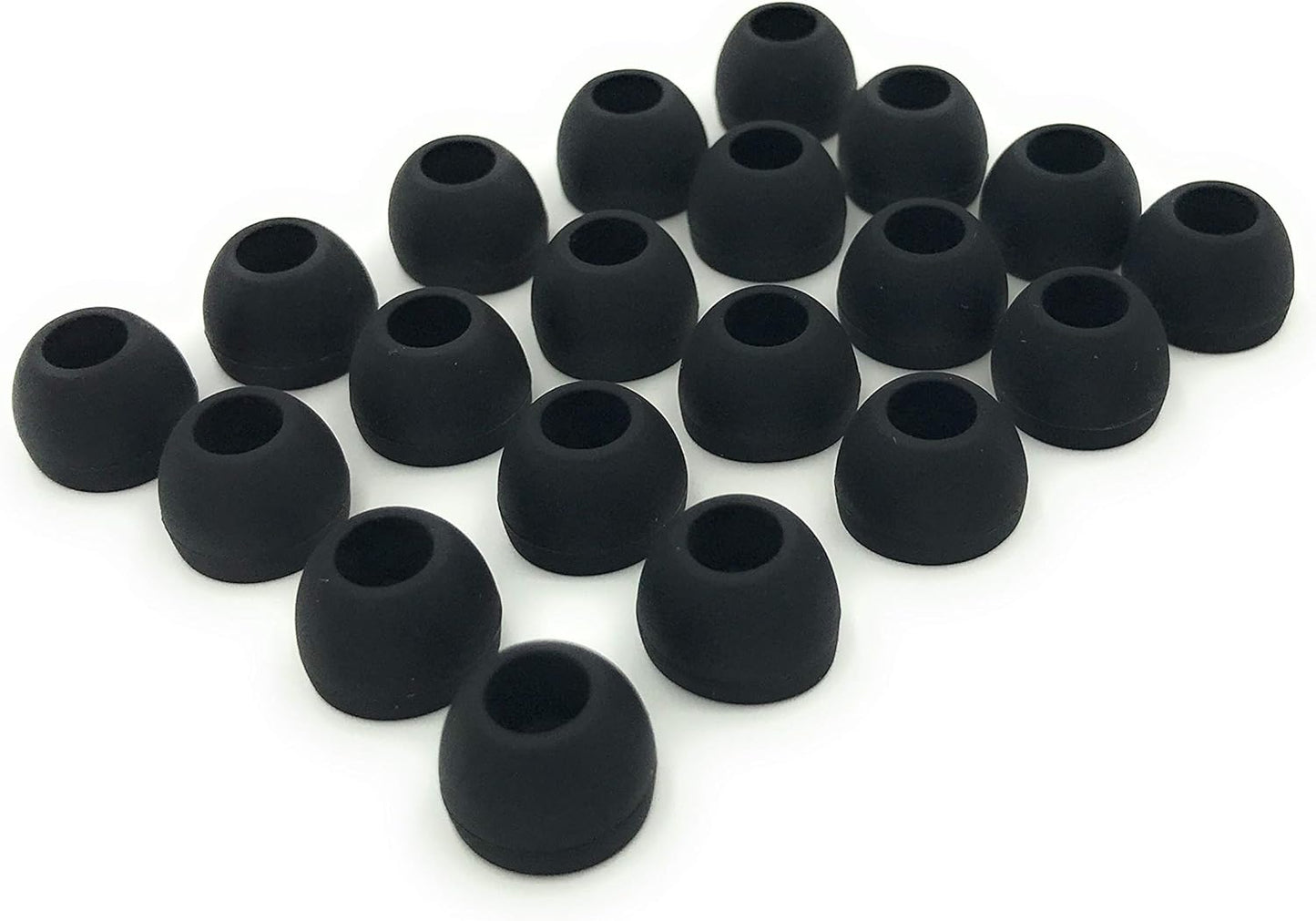 Earbudz 10 Pairs Medium Earbud Tips Silicone Replacement Ear Bud Tips Black