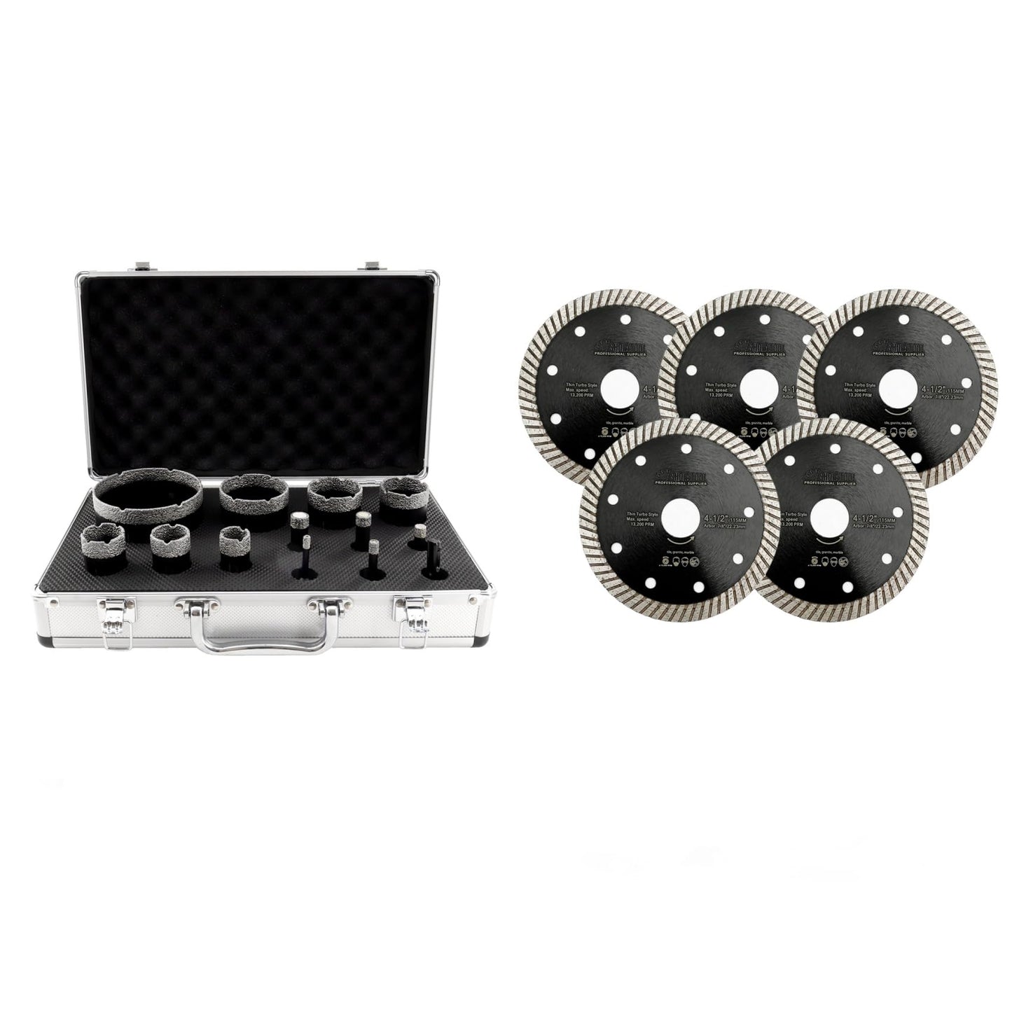 SHDIATOOL Diamond Drill Core Bits Set for Porcelain Hole Saw Cutter for Tile Marble Ceramic Granite