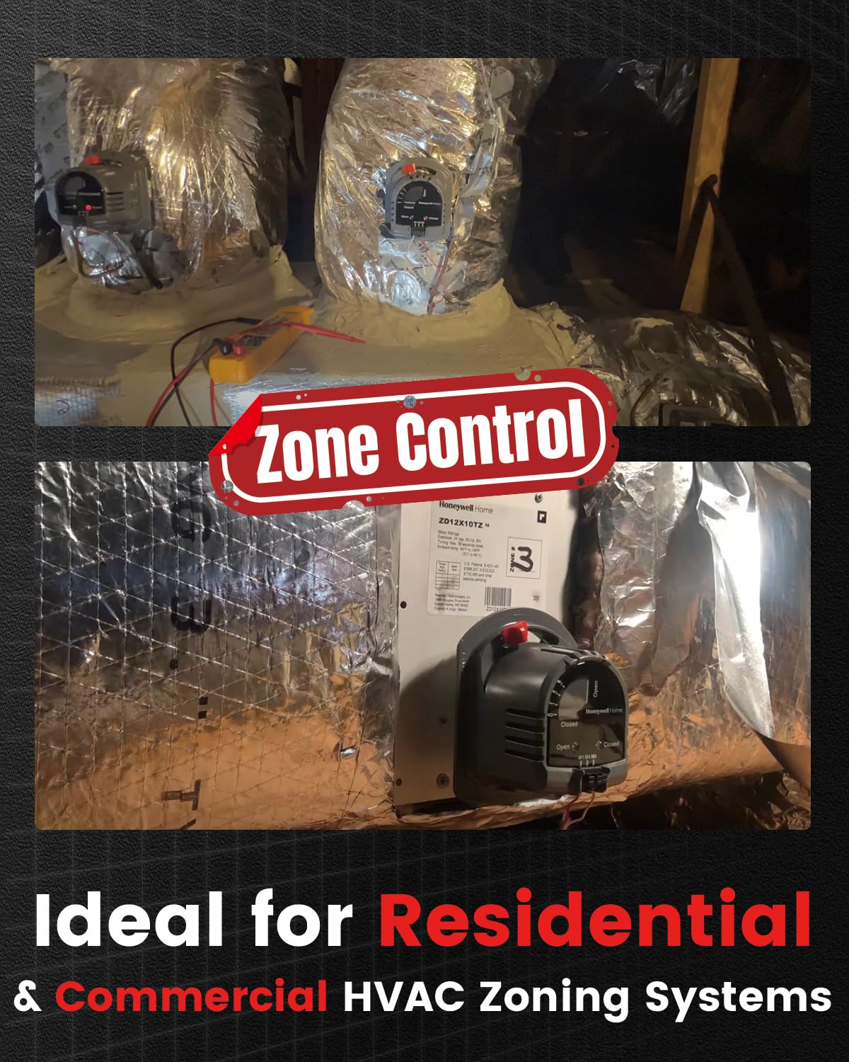 Replacement for M847D-Zone Honeywell Damper Motor 24V Fit for Honeywell Zone Damper ARD ARDTZ EARD ZD ZDTZ, M847D HVAC Damper Actuator Replace M847D1004 & M847D1012 Ten Year Free Replacement