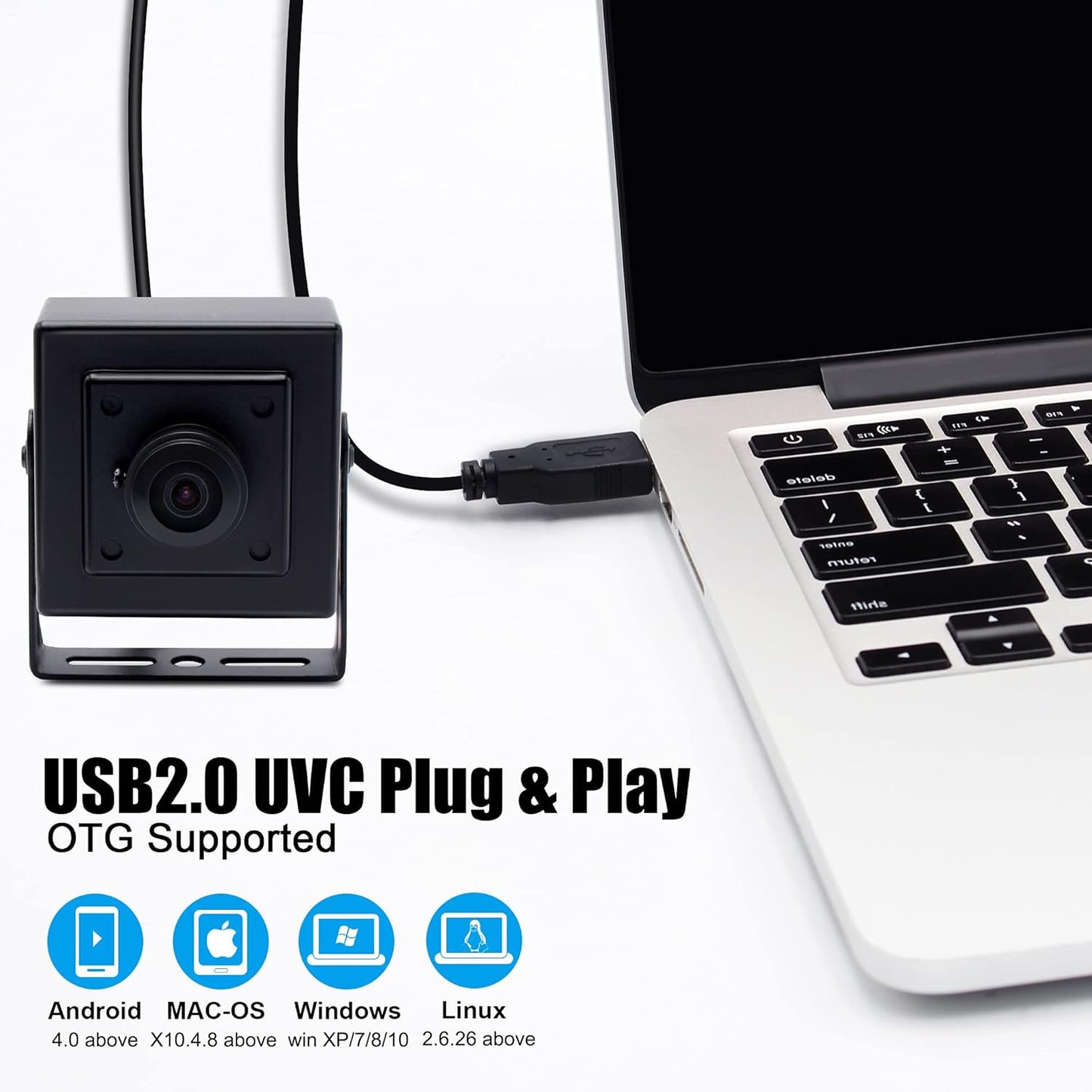 SVPRO 1080P 180 USB PC Webcam Wide Angle Fisheye Degree, High Resolution Industrial USB Camera for HD Security