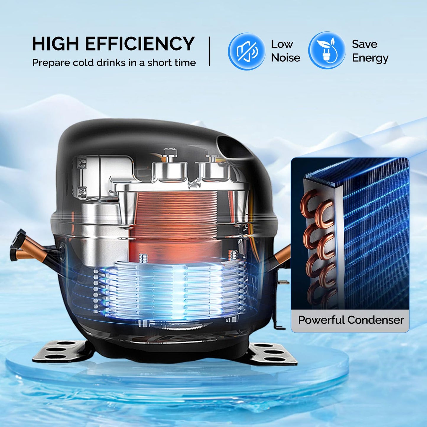 ROVSUN Commercial Beverage Dispenser 5.2 Gal/20L, Commercial Juice Dispenser Cold Drink Dispenser 10L X 2 Tanks Stainless Steel with Thermostat Controller for Home Restaurant Bar Party 110V/60HZ