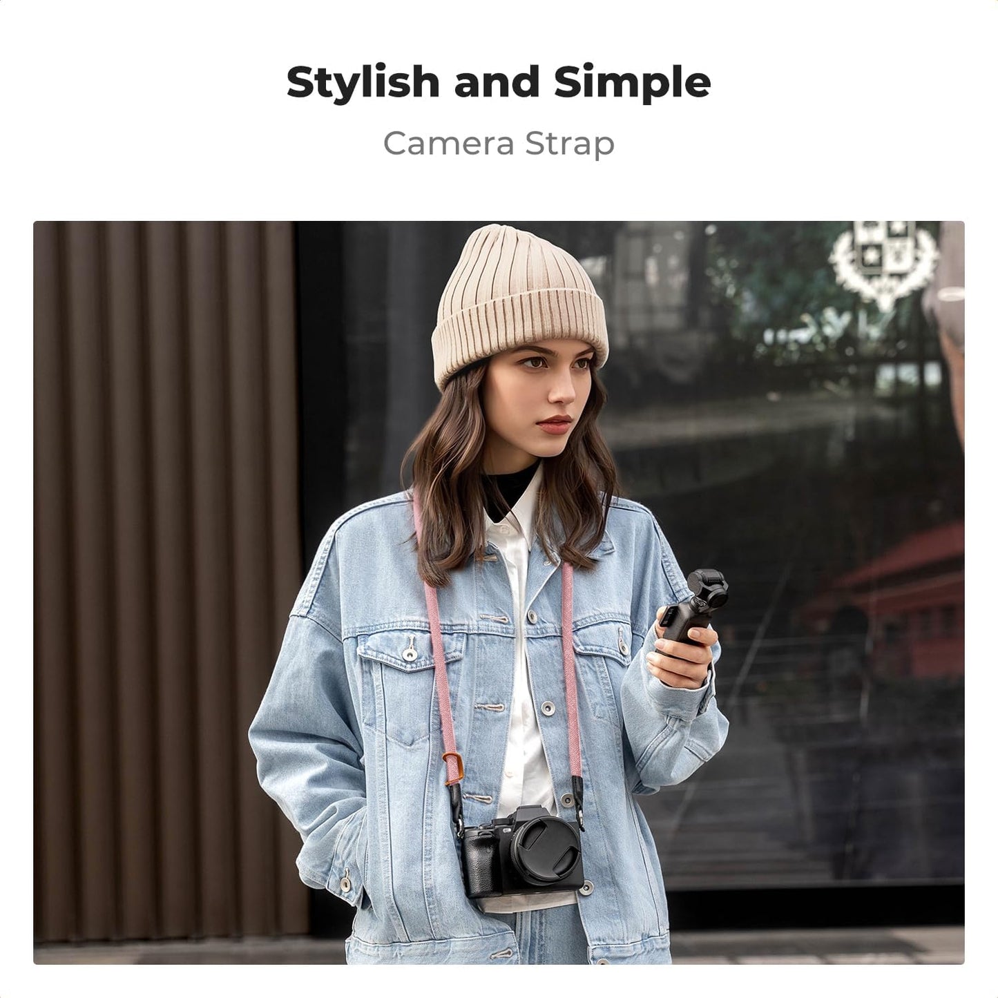 Strap,100cm K&F CONCEPT Camera Neck Nylon Rope Camera Shoulder Strap with O-ring for DSLR Camera