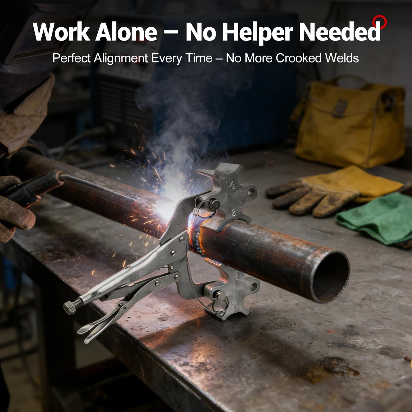 Pipe Welding Clamp – Welders 3rd Hand Portable Alignment Tool for Butt Welds Fits 1/2" to 4" Pipe – Versatile Pipe Fitting Clamp, Vise Clamps