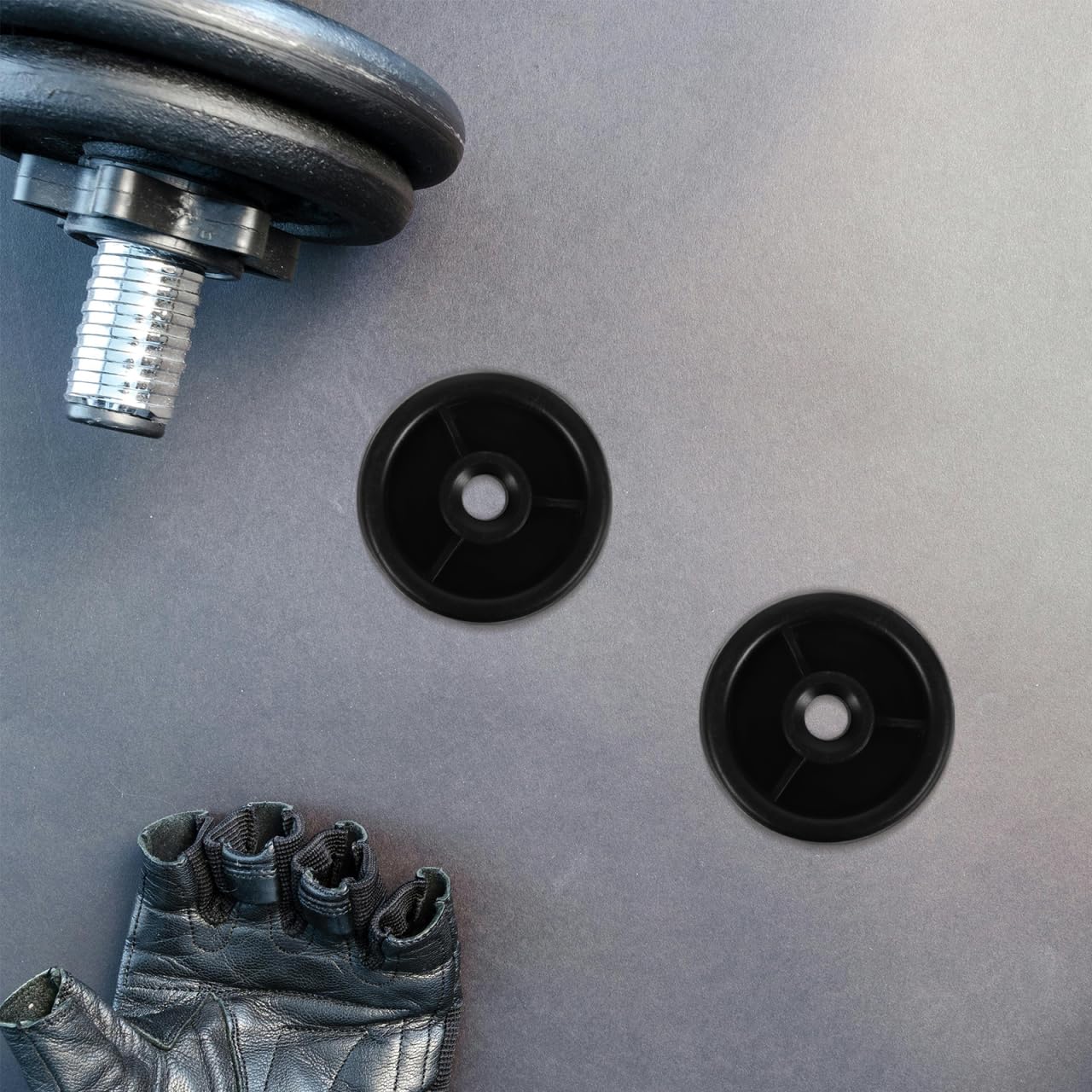 LIFKOME 4Pcs Fitness Equipment Roller Wheels 1.77In Universal Caster Wheels for Treadmill Replacement Parts and Exercise Bike Mobility Accessories for Home Gym