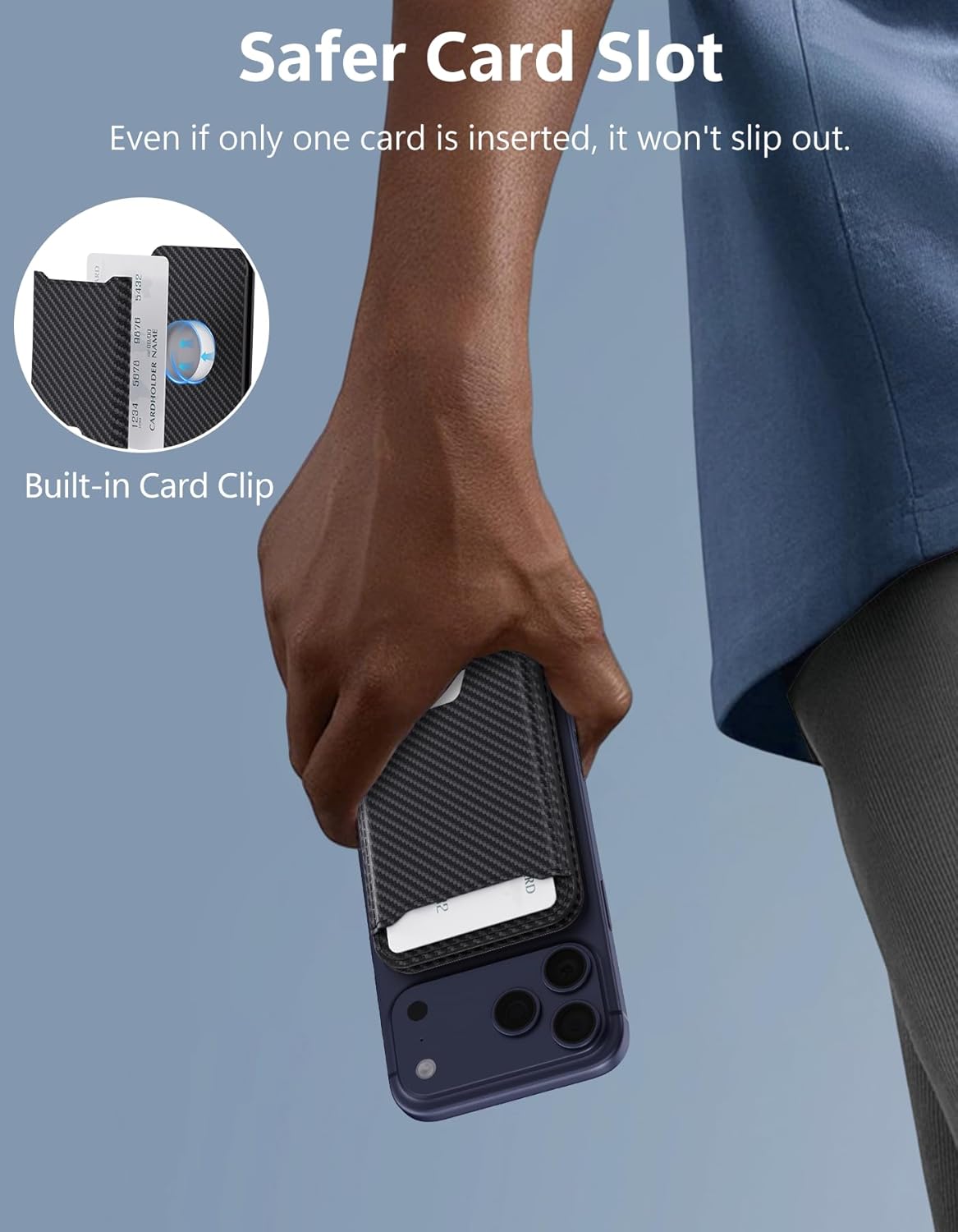 17/16/15/14/13/12 5 TopMade for Magsafe Wallet, Magnetic Card Holder for iPhone Series, Strongest Magnetic Phone Wallet
