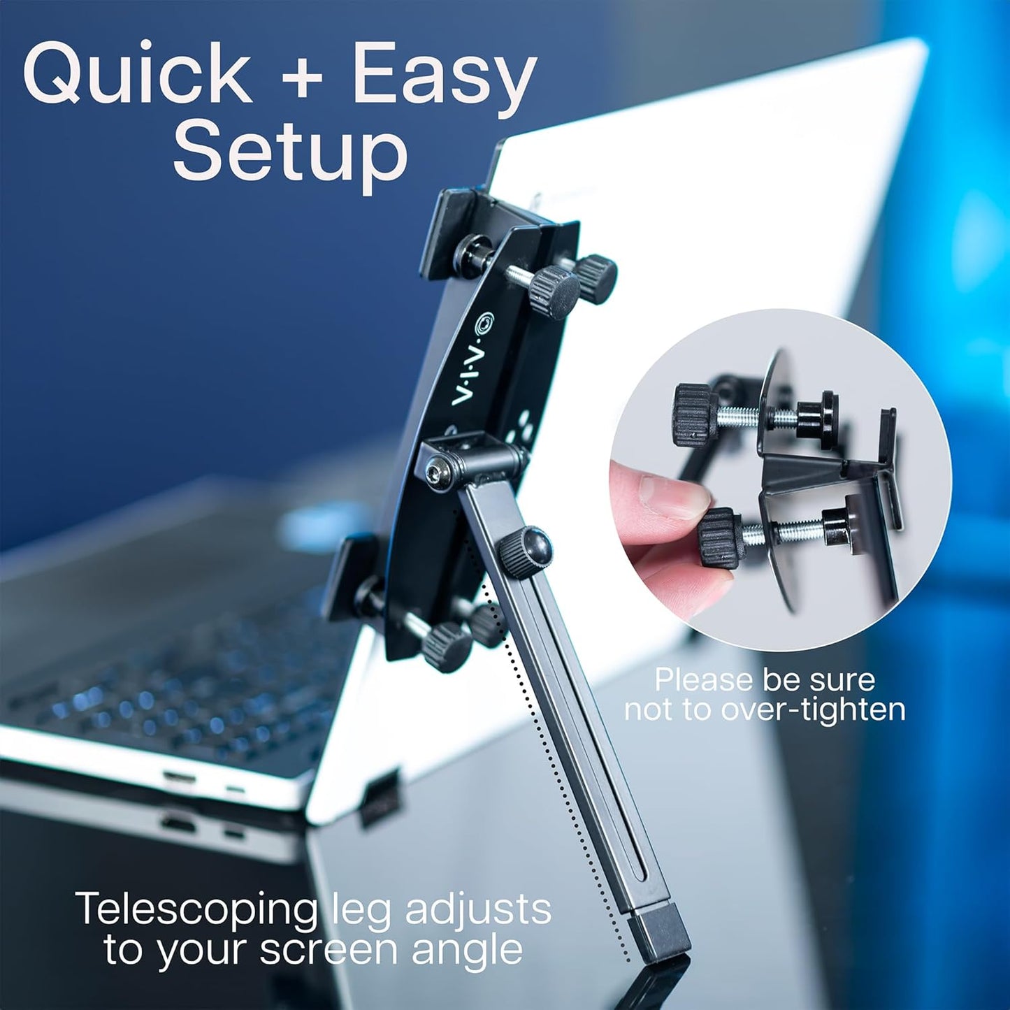 VIVO 18.5 inches, STAND-PM01A Portable Monitor Holder for Laptop Screen Extender, Fits Laptops up to Black