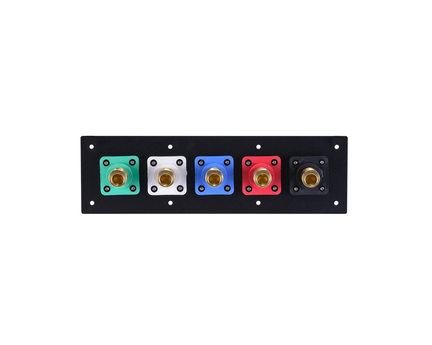 Power Assemblies 5 Position CAM Lock Panel, 400 Amp, 3 Phase 120/208V, Male, 90°, Double Set-Screw Connections with NEMA 3R Clear Snap-Back, Series 16 CAM Connectors, Power Distribution Panel