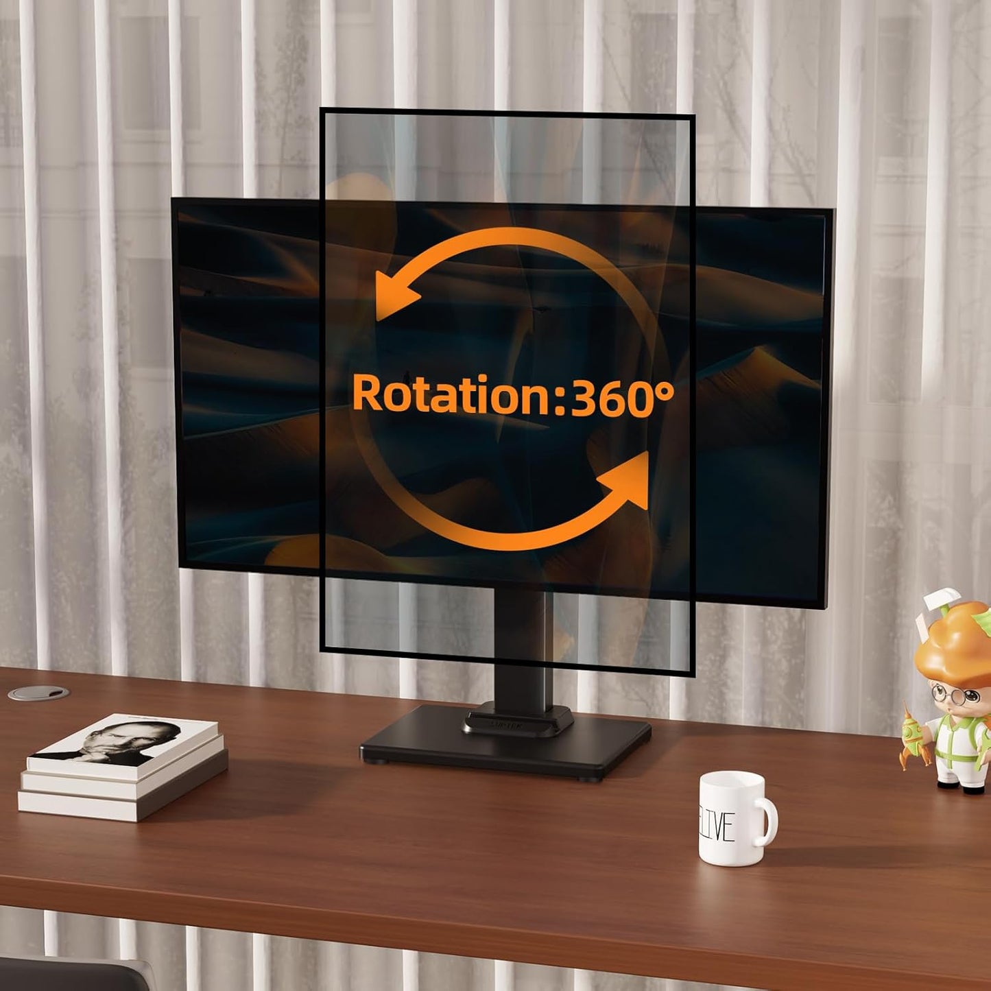 suptek 13 Inch 43 Inch 50, 75, 100mm Single LCD Computer Monitor Free-Standing Desk Stand Mount Riser for to Screen