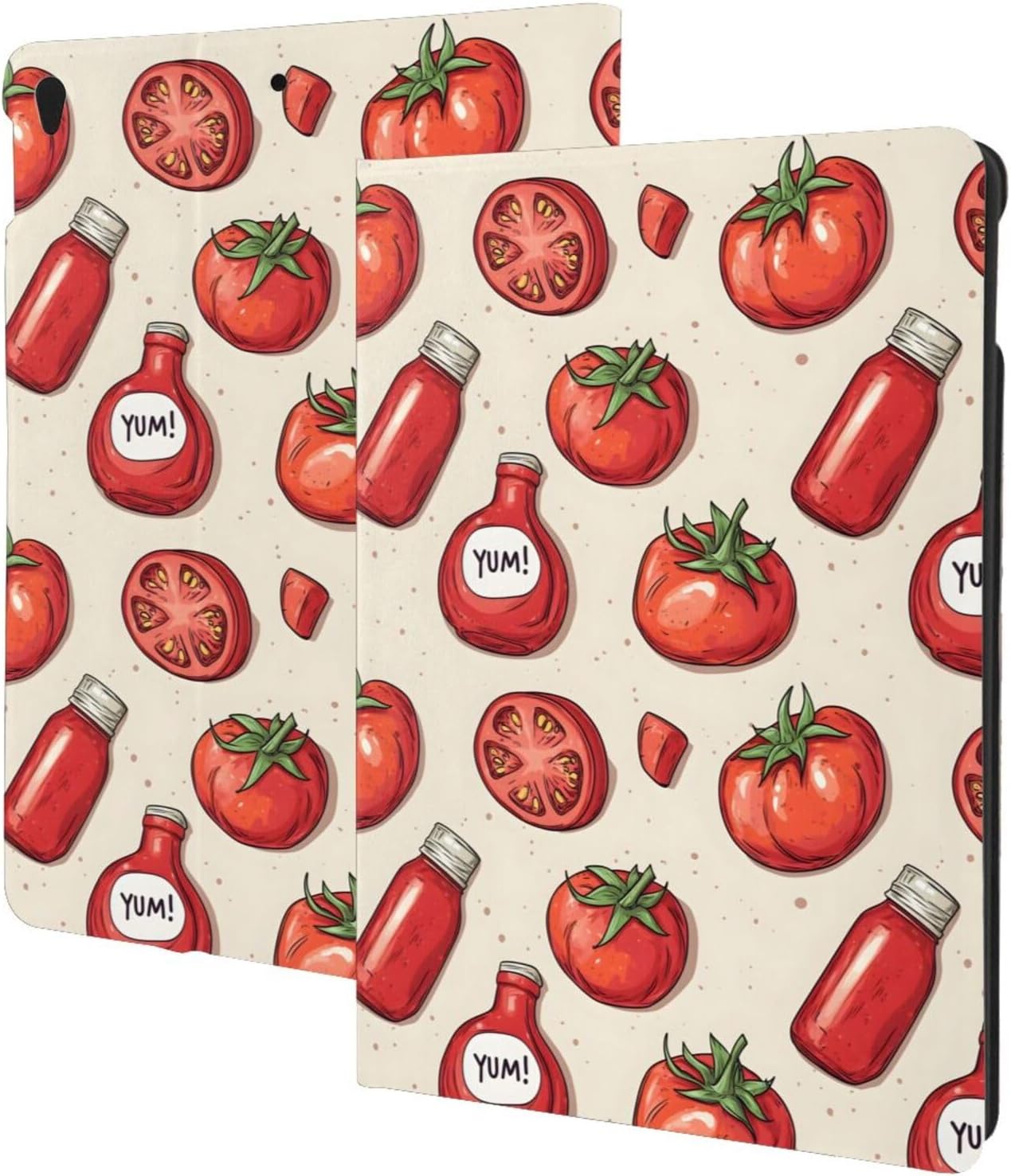DXITROMI 9th/8th/7th 10.2 Compatible with iPad Generation Case - Tomato Ketchup Red Print Compatible with iPad Case