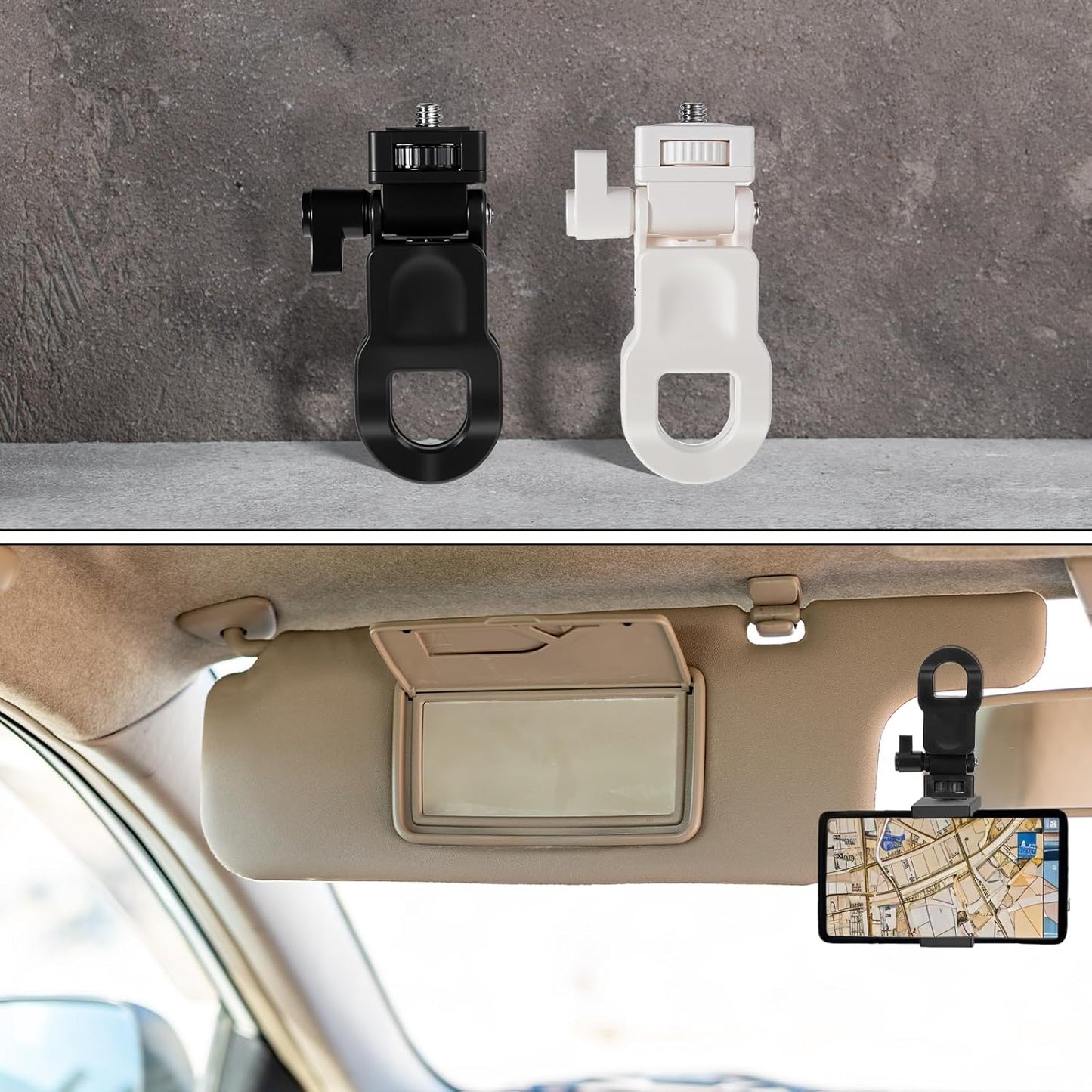 Fibraze 2 Pack 1/4 Webcam Monitor Mount Monitor Camera Mount with Screw Ring Camera Clip Webcam Stand Mounts for Tripod