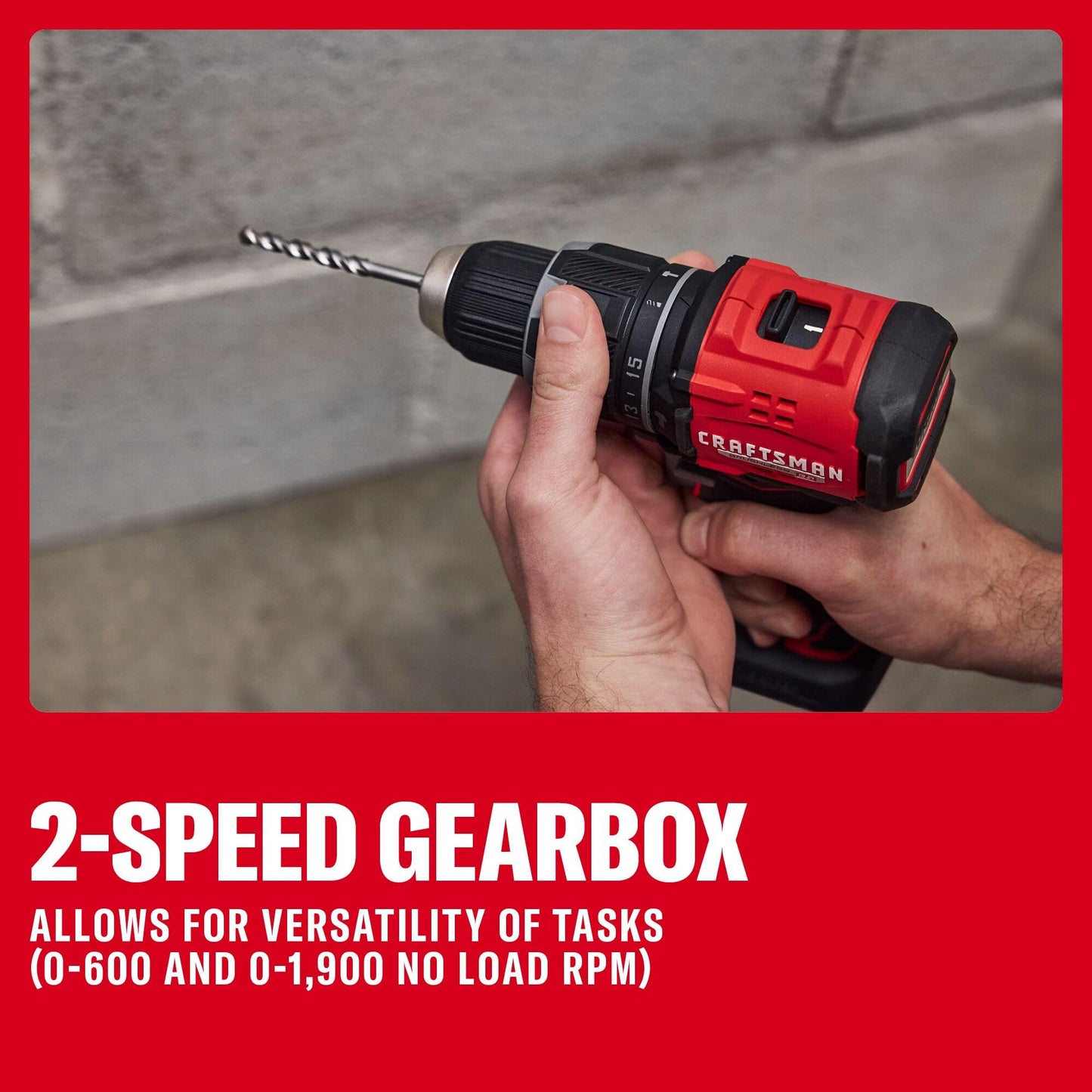 CRAFTSMAN V20* Brushless RP Compact 1/2-in Hammer Drill Kit (CMCD716D1)