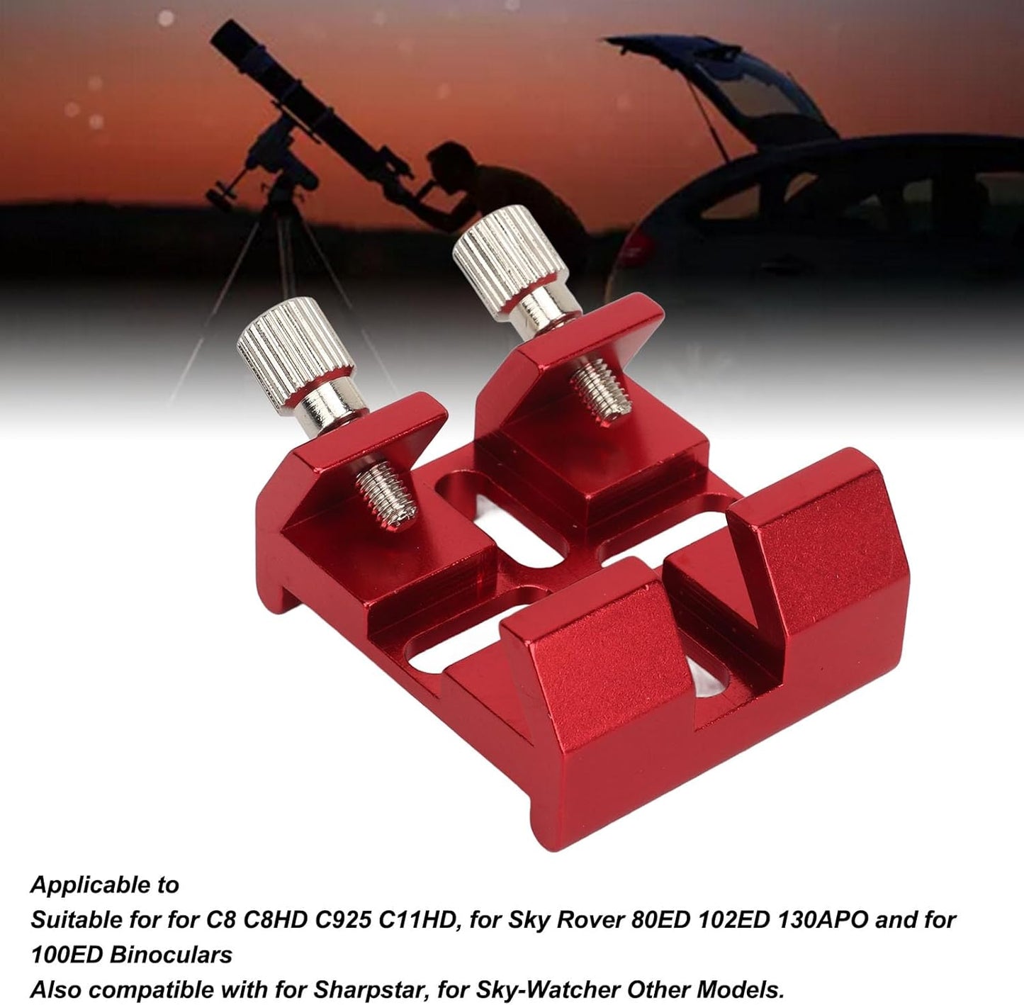 ASHATA C8 C8HD C925 C11HD, 80ED 102ED 130APO 100ED, Universal Dovetail Base for Finder Scope, Telescope Finderscope