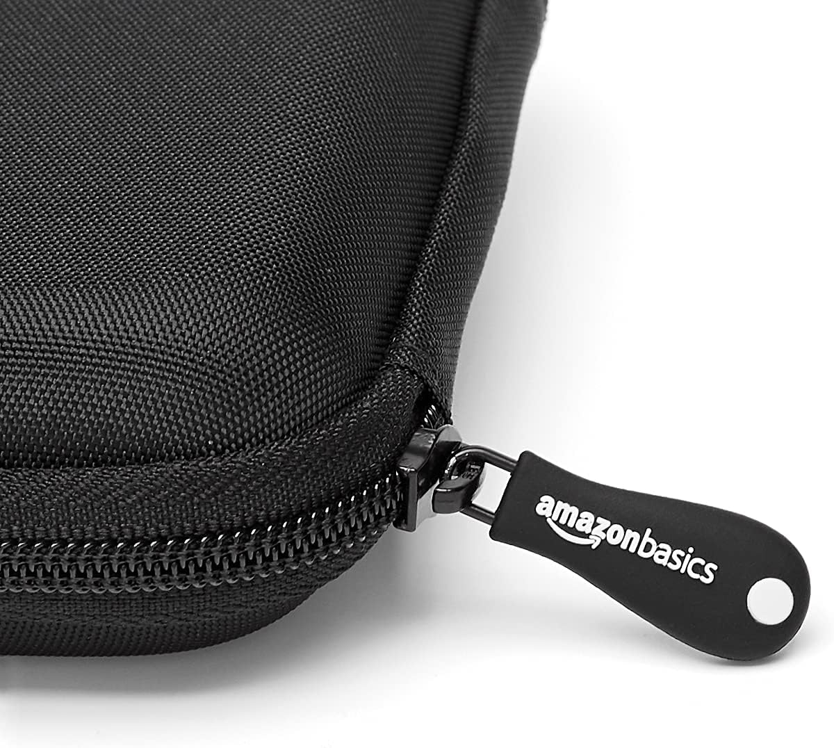 Amazon Basics Compact Black Hard Drive Carrying Case with Secure Strap and Mesh Storage