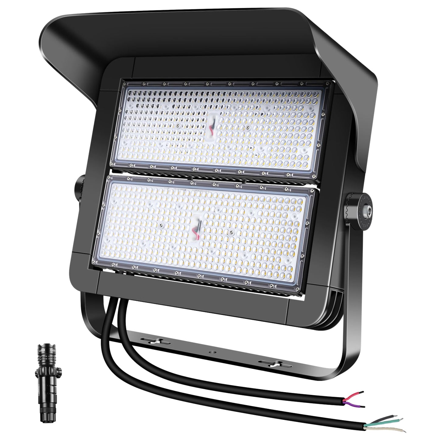 ledmo 500W Dimmable Led High Mast Stadium Light, 75000LM Super Bright Outdoor Arena Floodlight Adjustable IP66 5000K 100-277V Sports Court Lighting for Commercial Square Ballpark Large Yard Area