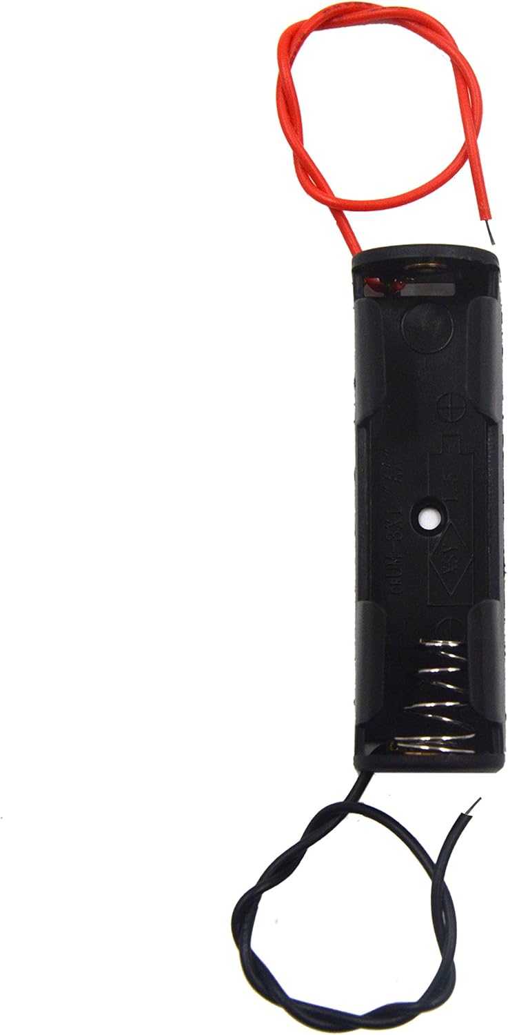 LampVPath (Pack 6) 1 1.5V of Single AA Battery Holder, X AA Battery Holder, AA Battery Holder with Leads Wires