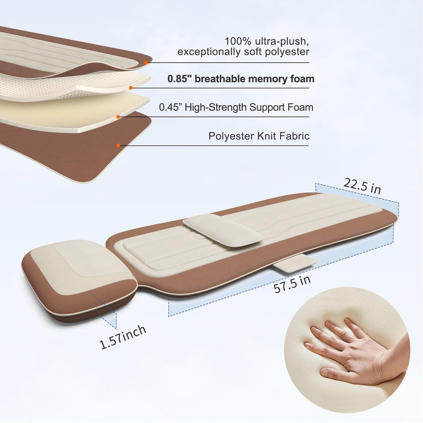Full Body Massage Mat with Heat, Back Massager for recliner with Lumbar Support, Heating & Vibration, Massage Chair Pad for Seniors, Office Workers & Family, Fatigue & Pain Relief in Office, Home