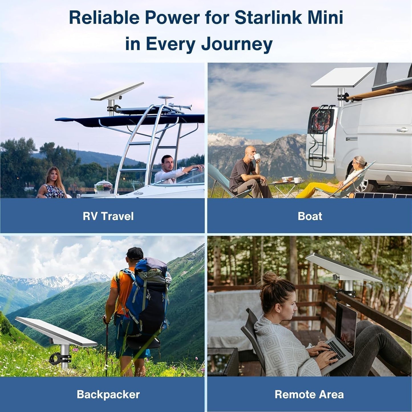 Steinwhale 100W 20V/5A DC Male to DC Female Power Adapter Cable for Starlink Mini, Support PD Input, Waterproof Barrel