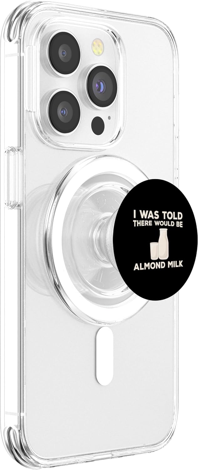 Almond Milk Designs Love Plant-Based Nut Milk Funny Almond Milk Lover Humor Dairy Free Milk Quote PopSockets MagSafe
