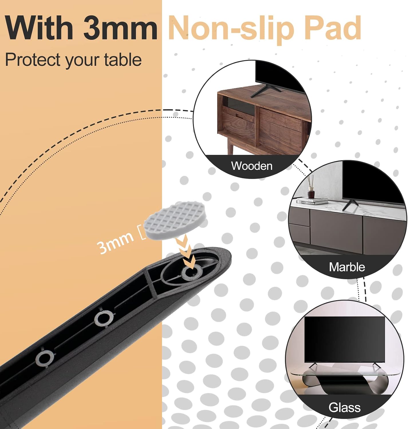40" 43" 43H4F 43H4030F 43H4030F1 40H5590F 40H4F 40H3F9 40H4030F1, TV Stand for Hisense TV Legs, Base Stand for Hisense