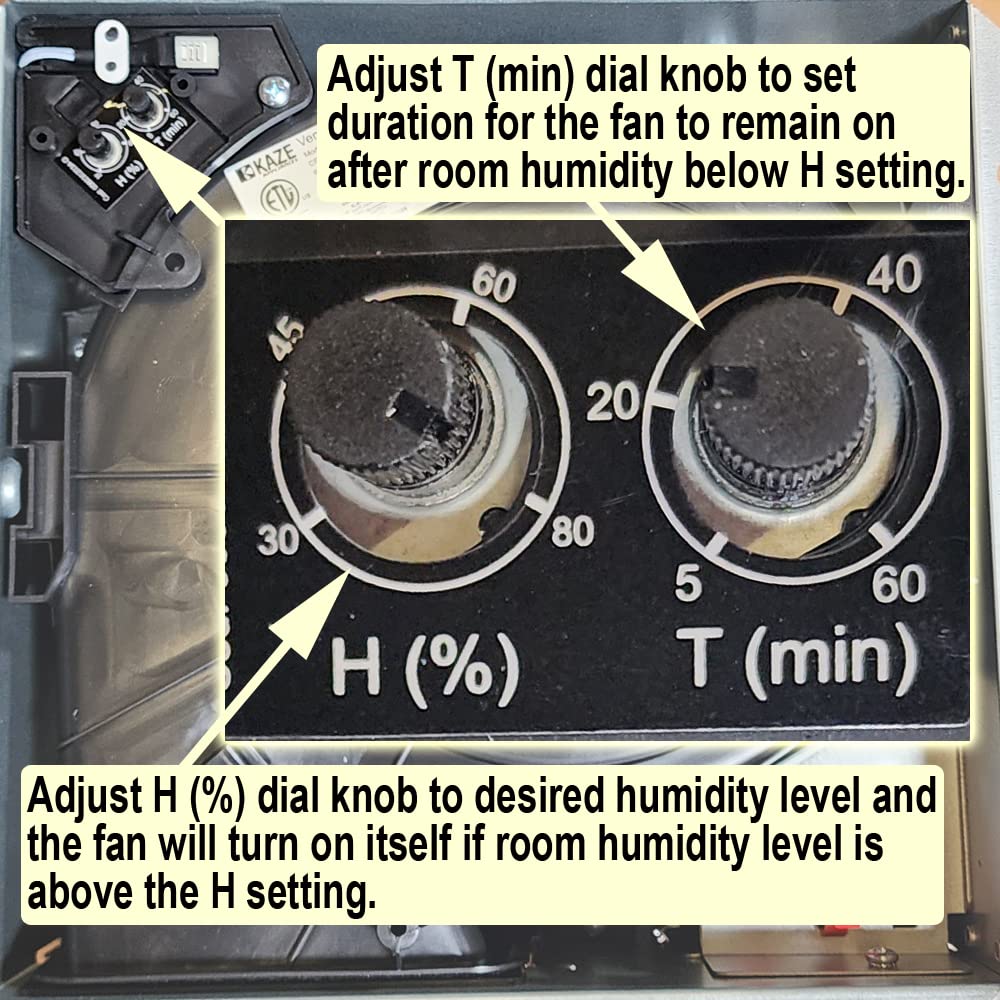 KAZE APPLIANCE SEP120HEZ | 120 CFM | 0.3 Sone Ultra Quiet | Energy Star Certified | Humidity Sensing | EZ Install No Attic Access | Bathroom Exhaust Ventilation Fan