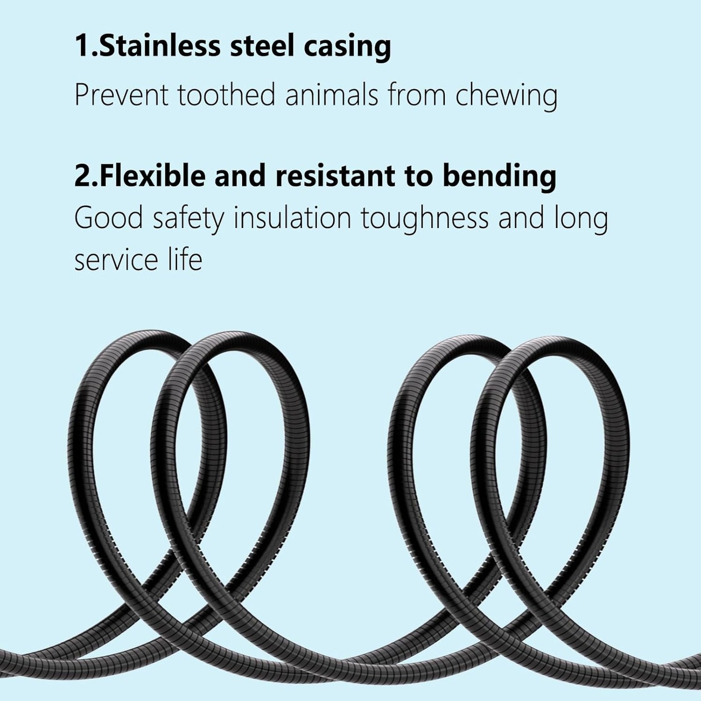 SYGGDERS 5.5 X2.1mm 4.0x1.7mm (6.56FT) Anti Chew Power Cord, Suitable for Solar Panel Connectors, to Male to Male Dc