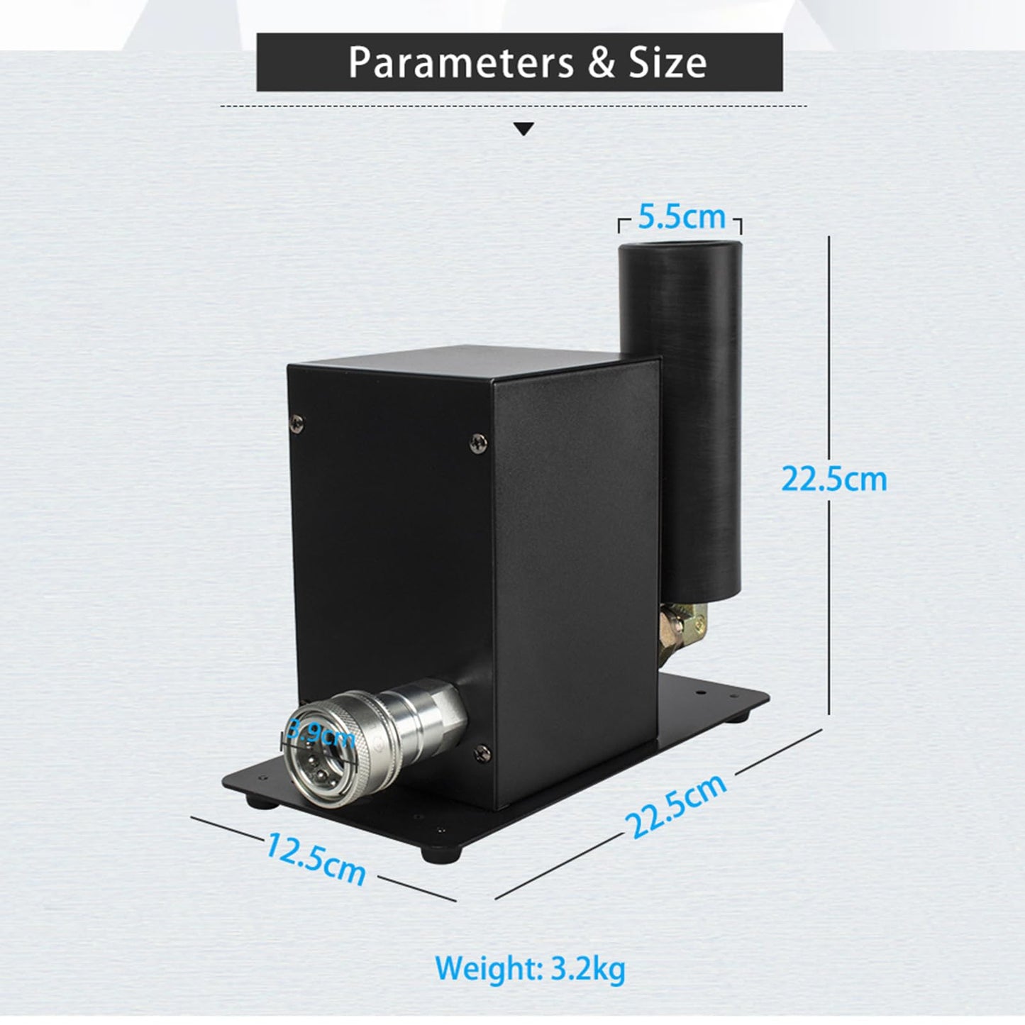 SHEHDS 200W CO2 Jet Machine, Professional Stage Equipment DMX Controller, 15MPa, Smoke 26~32 ft Gas Jet Air Column, Professional LED Stage Smoke Machine for Concerts, Nightclubs, Theaters, Weddings