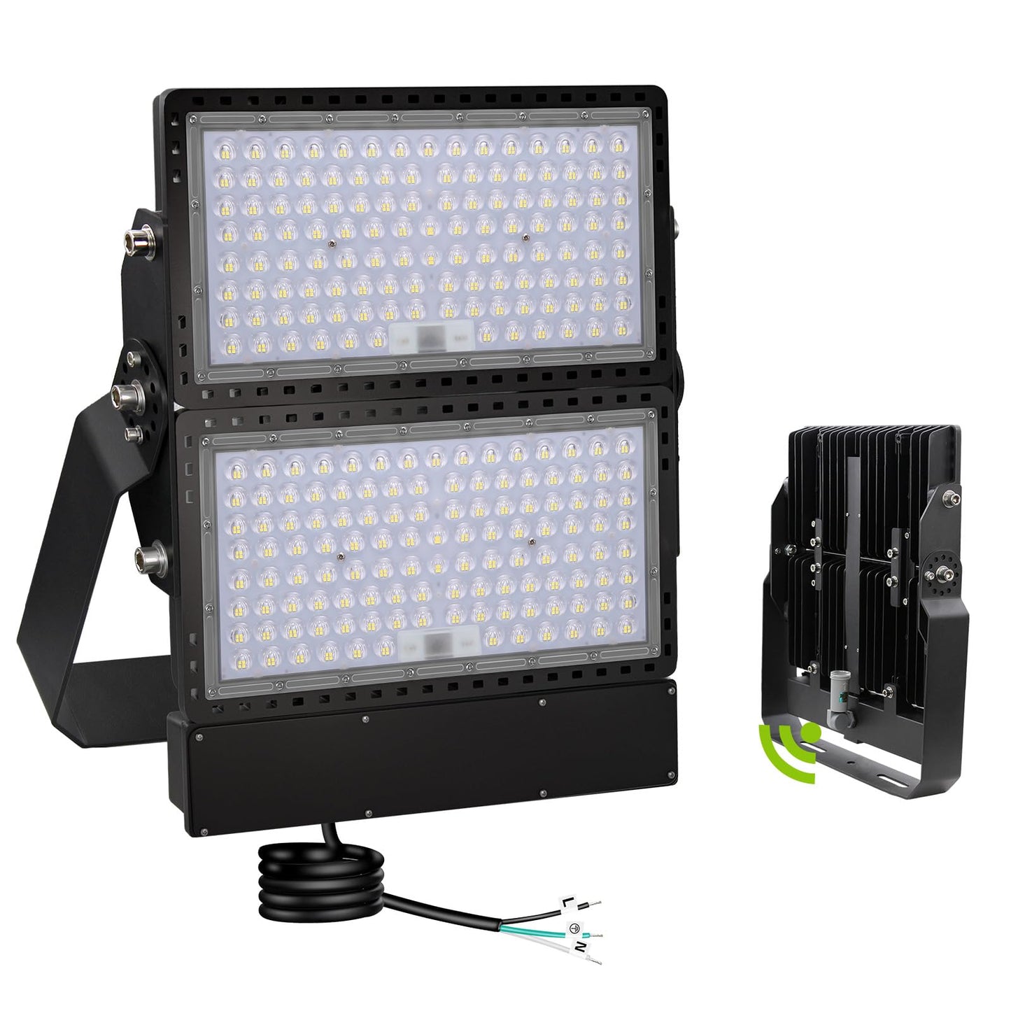 STASUN 600W 90000LM LED Flood Stadium Light with Photocell, 100-277V Dusk to Dawn Outdoor Lighting, 5000K Daylight, IP67 Waterproof, ETL Certified for Sport Courts Arena Parking Lot