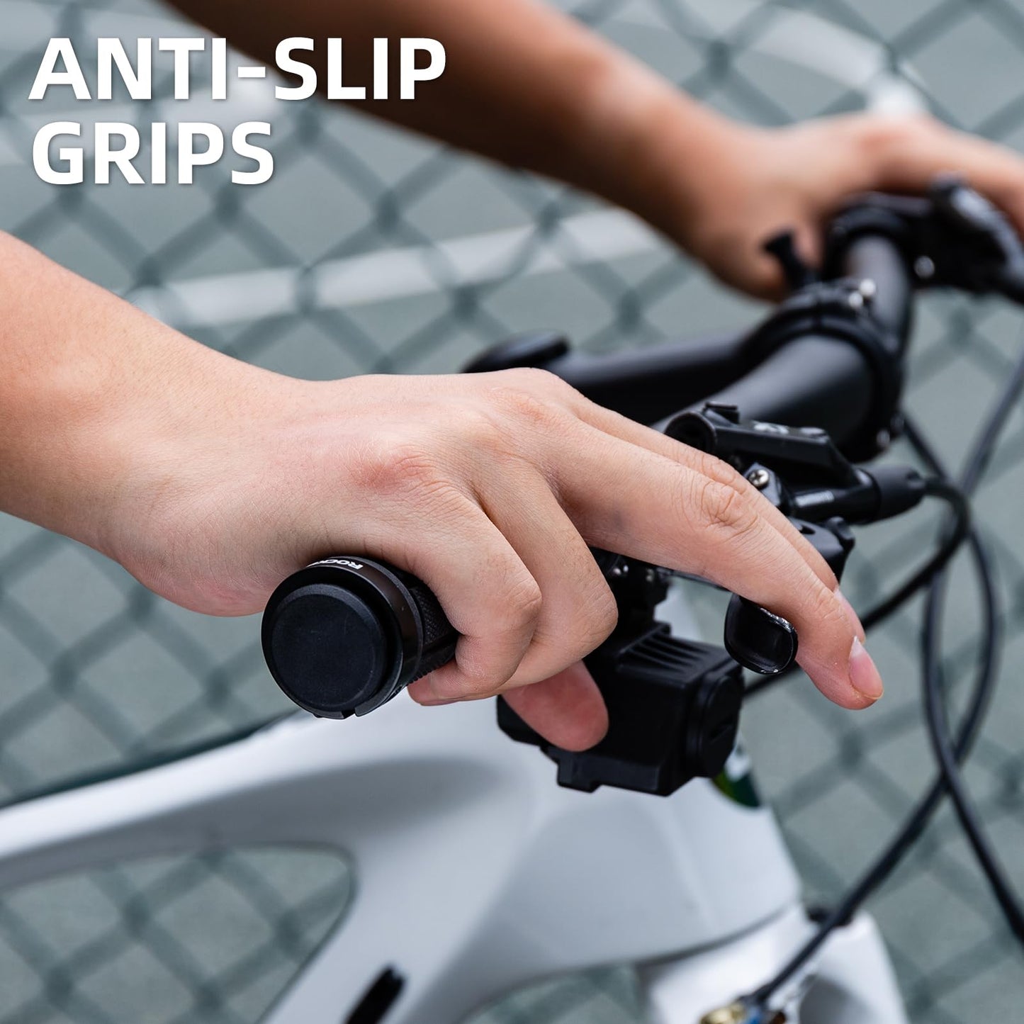 ROCKBROS Bike Handlebar Grips Bike Grips Double Lock On Comfortable Bicycle Handlebar Grips Non-Slip for Mountain Bike BMX Bike Scooter Beach Cruiser, Folding Bike