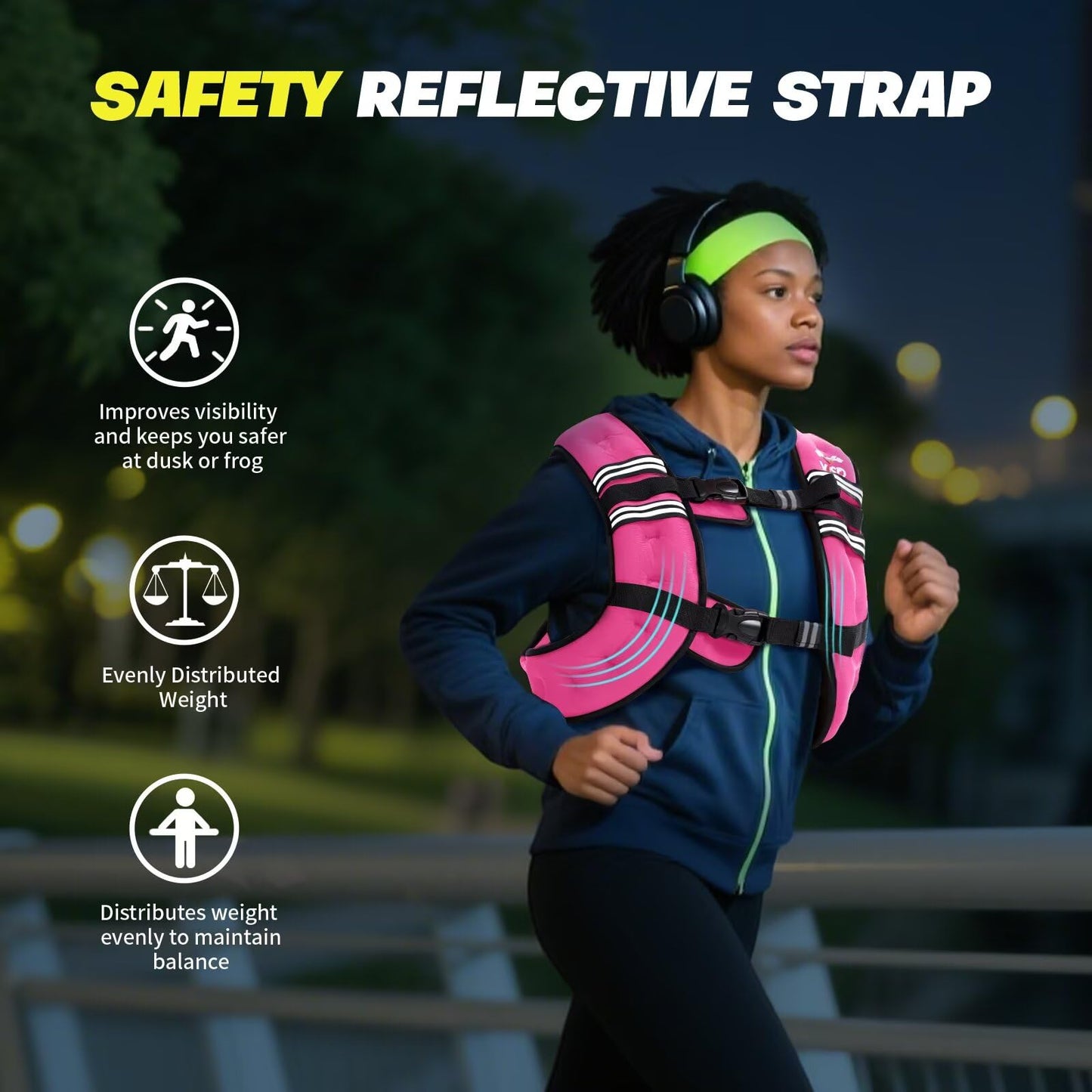 VBSD Weighted Vest Woman 12LB Weight Vest for Women Men Body Weight Vests for Walking Strength Training Running Workout Jogging Fitness Pink