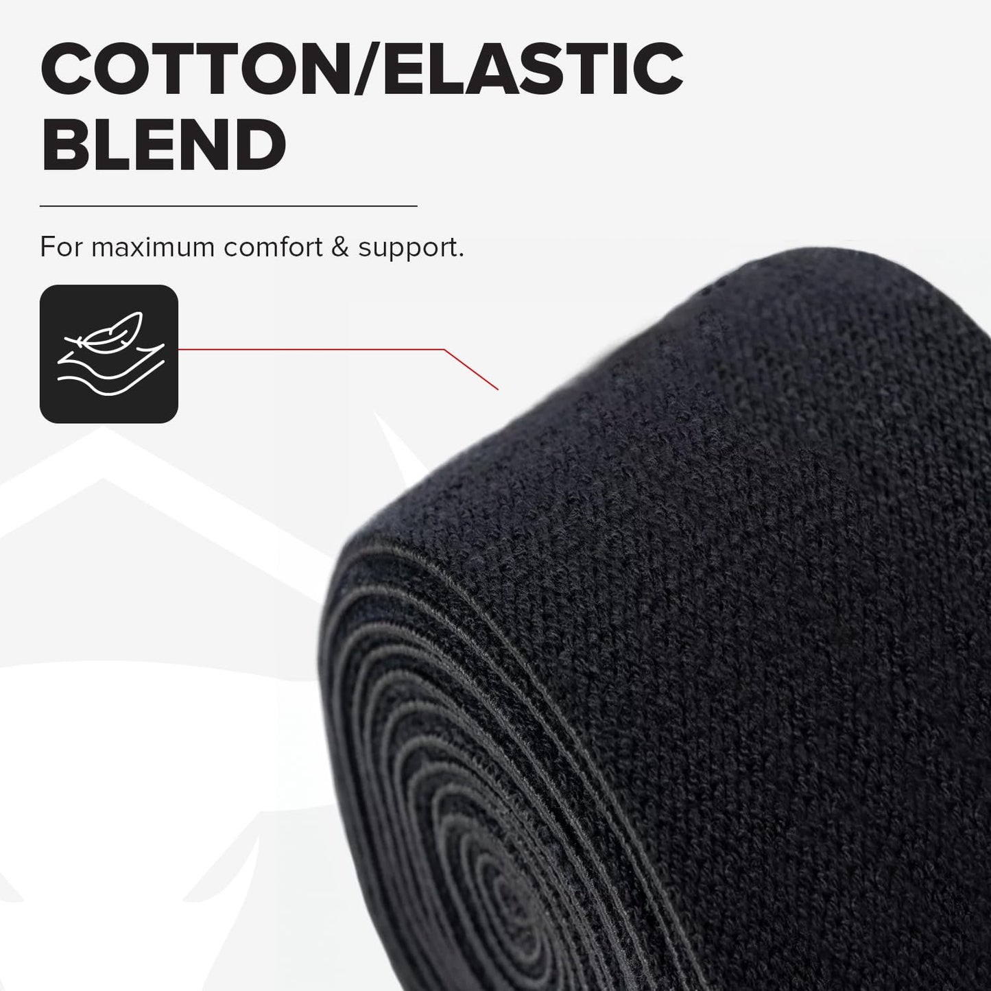 Knee Wraps for Weightlifting - 80" Elastic Knee Straps for Squats and Weight Lifting - Lifting Knee Wraps for Strength & Compression Wrap - Knee Support for Squatting, Powerlifting, Gym (Black)