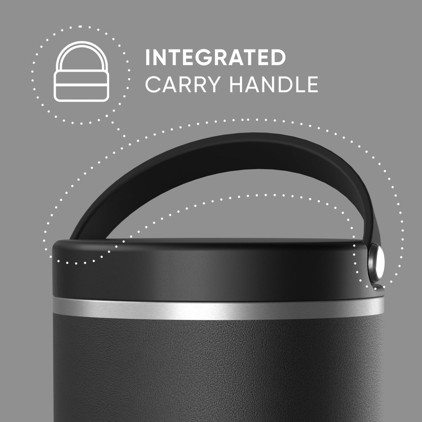 Hydrapeak 25oz Stainless Steel Vacuum Insulated Food Jar | Kids Jar for Hot Food and Cold Food, Wide Mouth Leak-Proof Soup Jar for Adults, 10 Hours Hot and 16 Hours Cold (Stone)