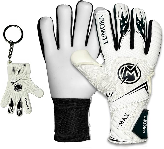 Goalkeeper Gloves-Professional Negative Cut Goalie Gloves with Contact Max Grip, 4mm Foam Padding & Airprene Backhand| No Finger Save, All-Weather Performance. Sizes (7-10)